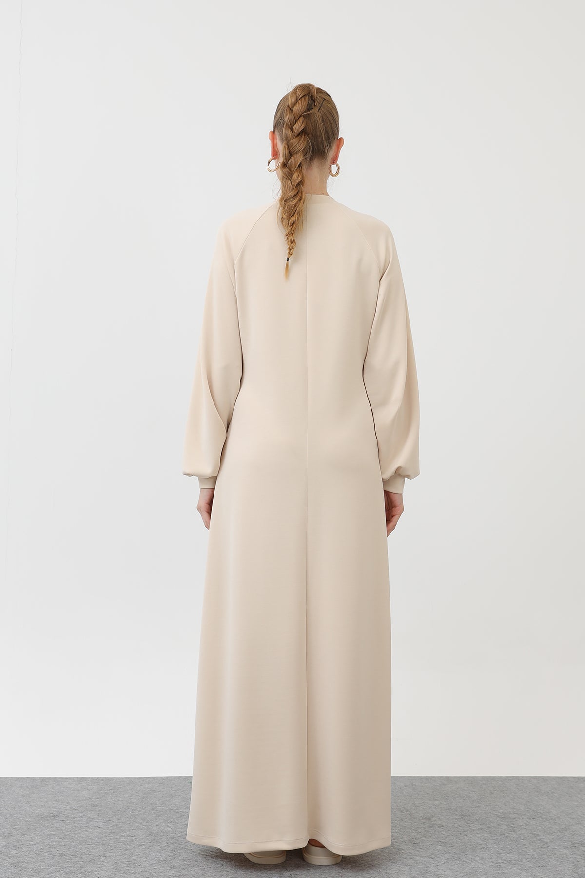 Kadın Nervür Dikişli Reglan Kol Elbise - 12557ELB