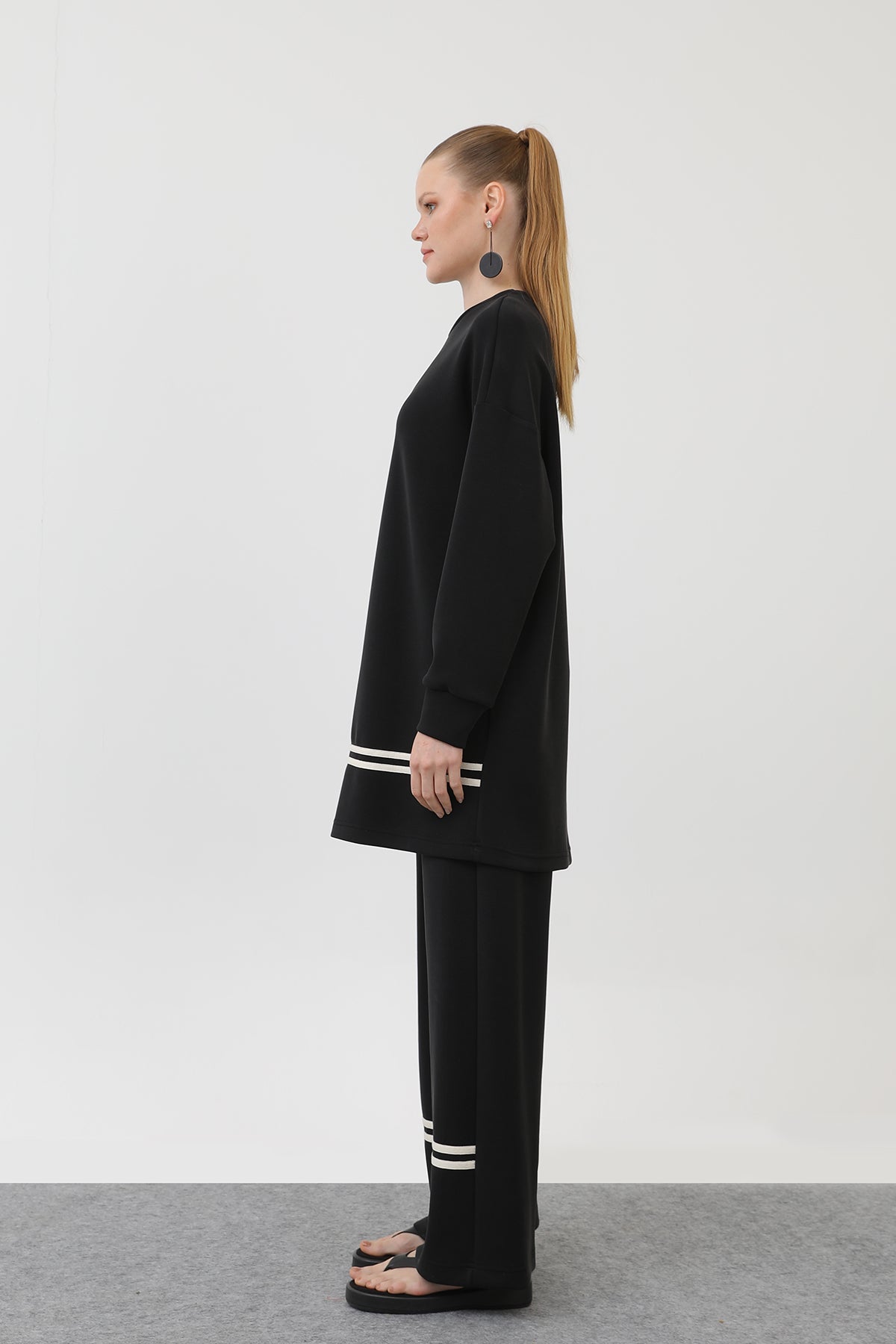 Kadın grogren detalylı takım - 14291TKS