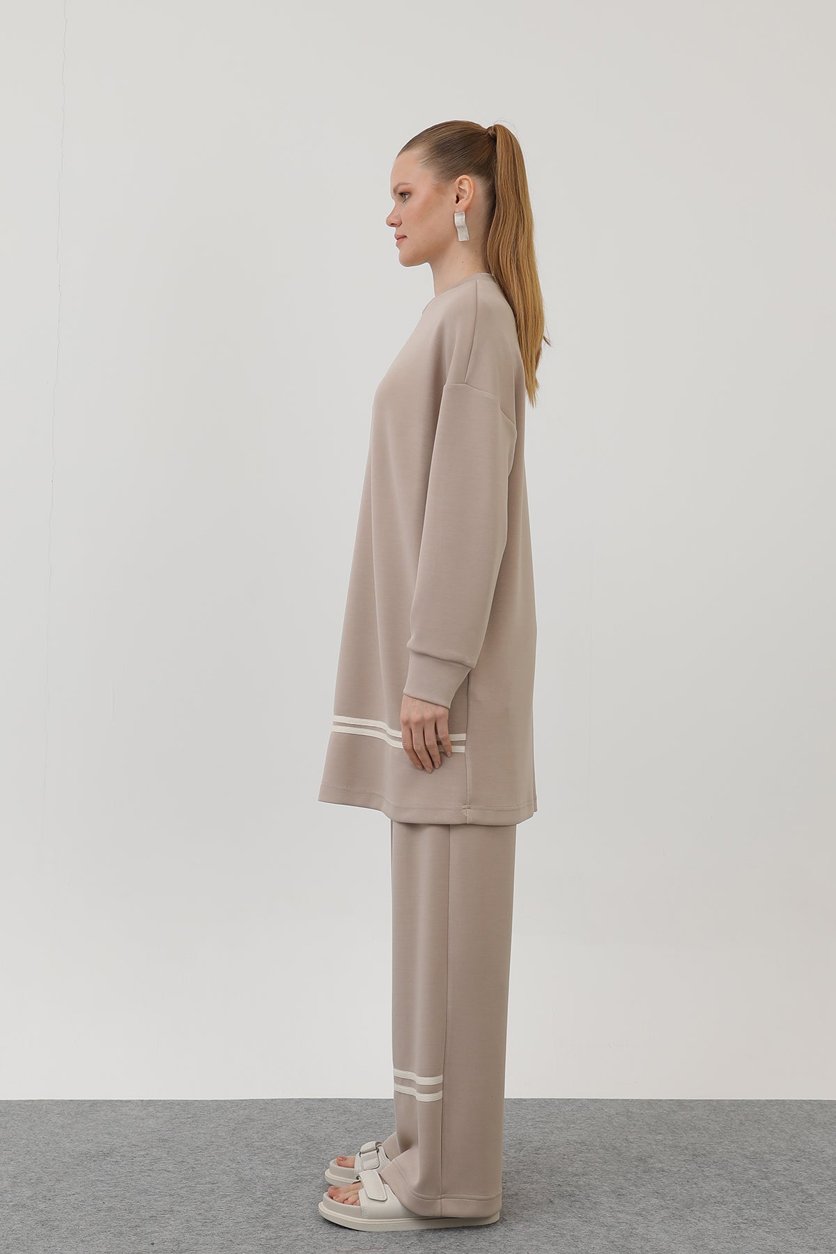 Kadın grogren detalylı takım - 14291TKS