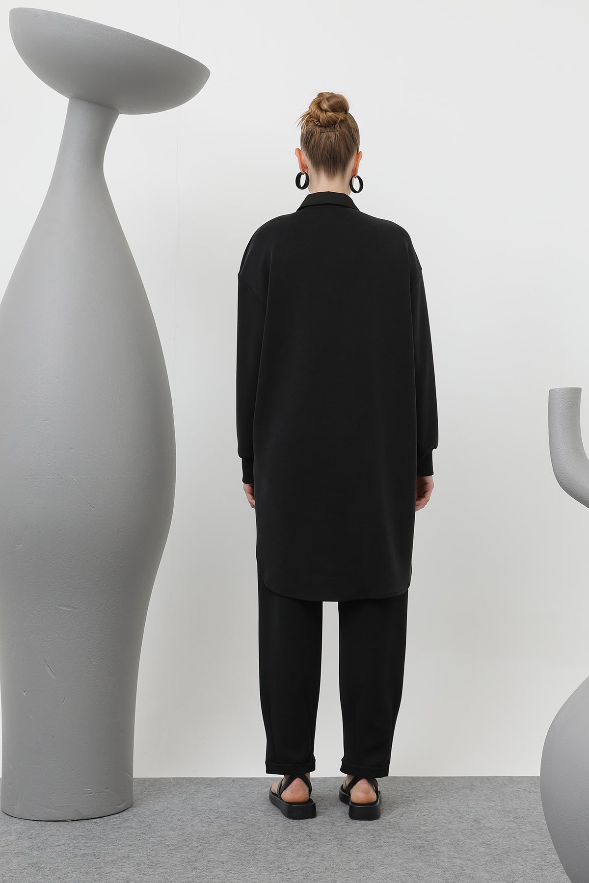 Kadın garnili şerit detaylı takım - 14297TKS