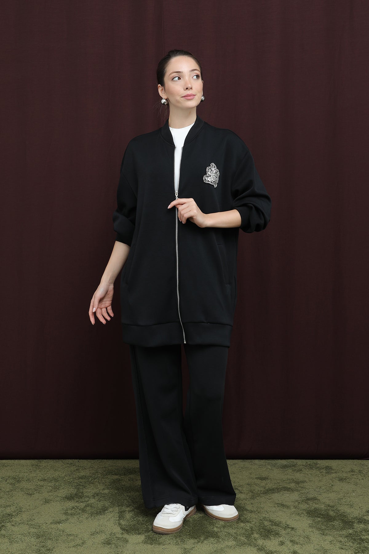 Kadın  Nakış Detaylı işlemeli Takım - 14305TKS