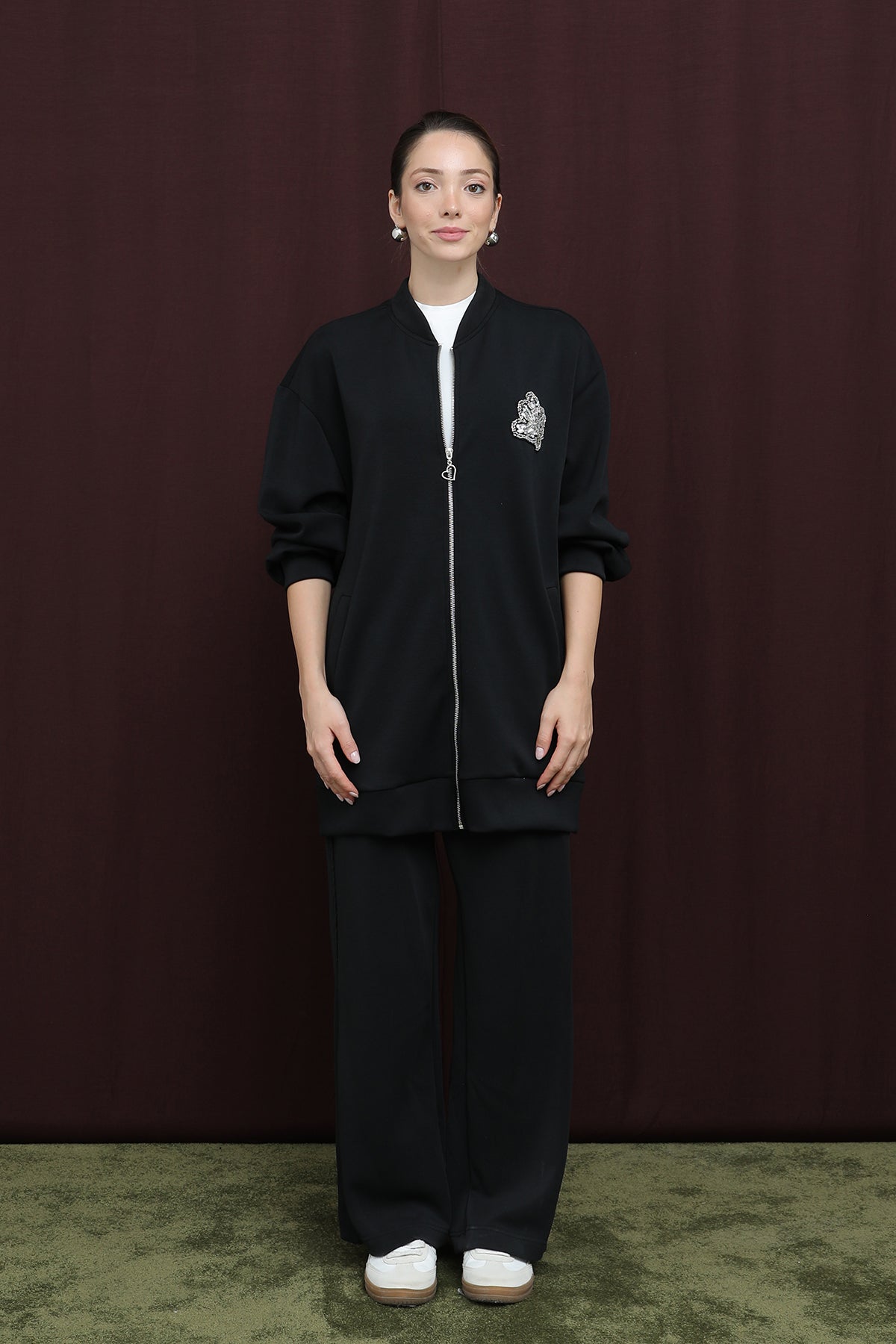 Kadın  Nakış Detaylı işlemeli Takım - 14305TKS