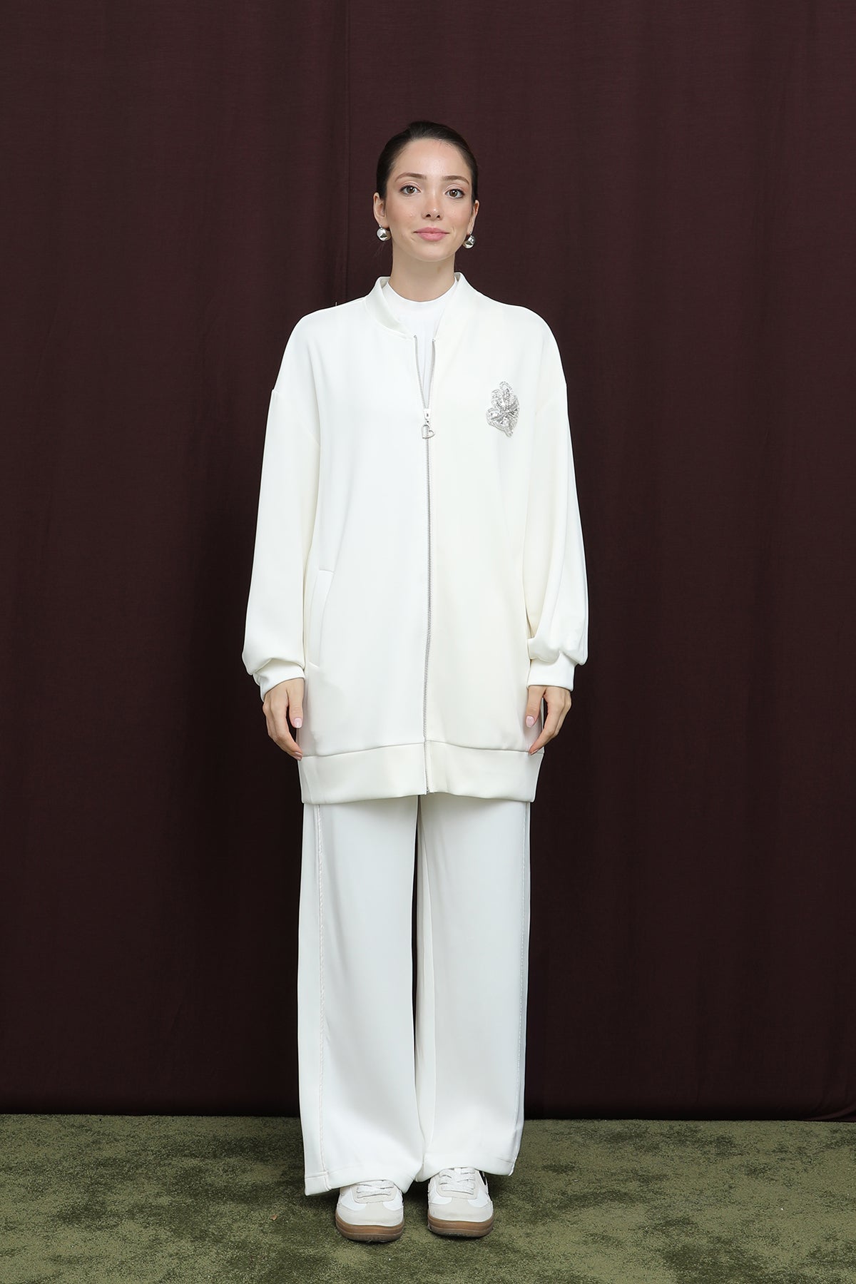 Kadın  Nakış Detaylı işlemeli Takım - 14305TKS