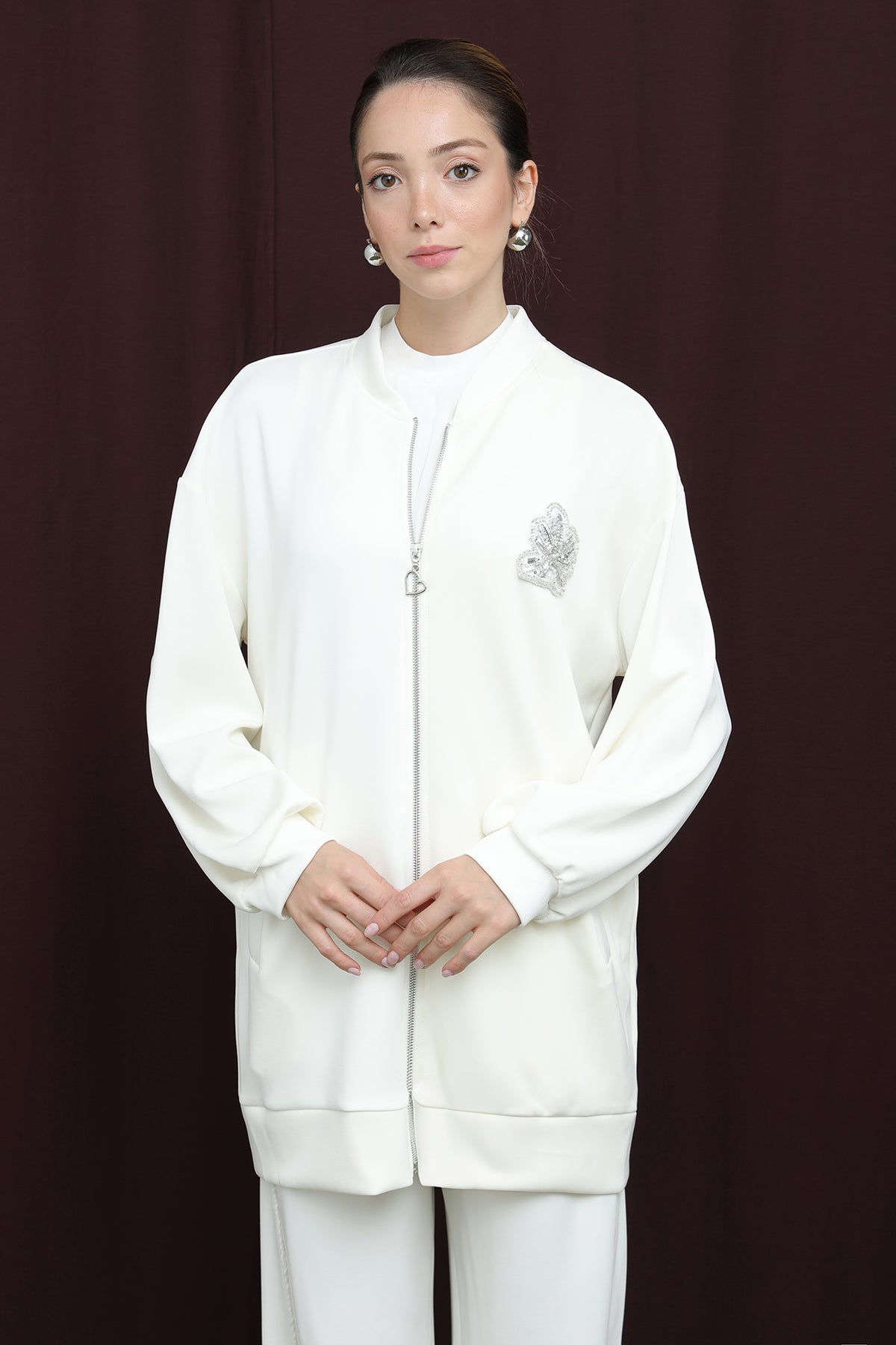 Kadın  Nakış Detaylı işlemeli Takım - 14305TKS