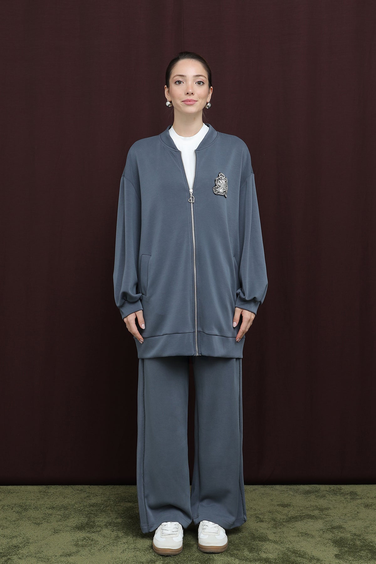 Kadın  Nakış Detaylı işlemeli Takım - 14305TKS