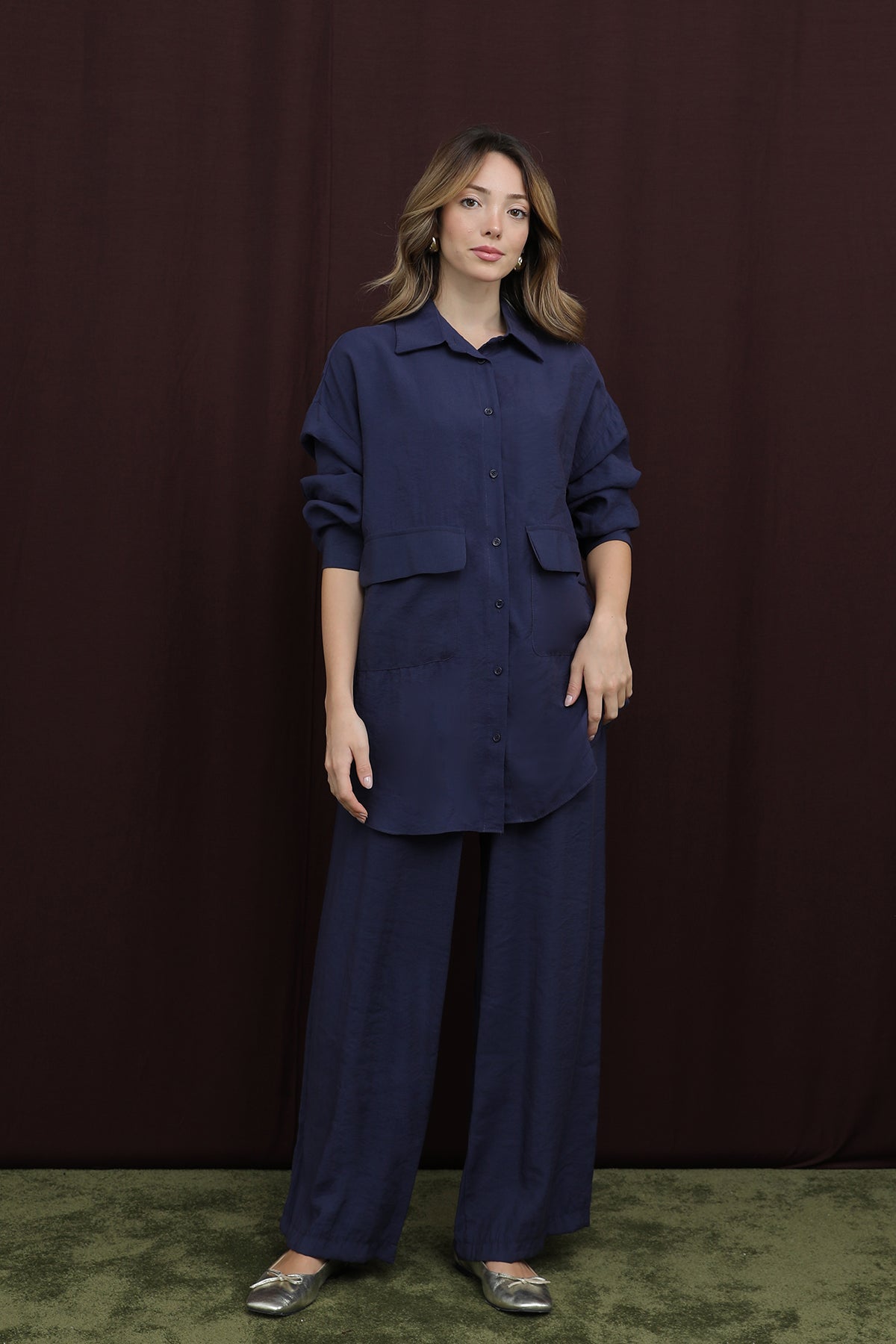 Kadın Cep Detaylı Takım -14361TKS