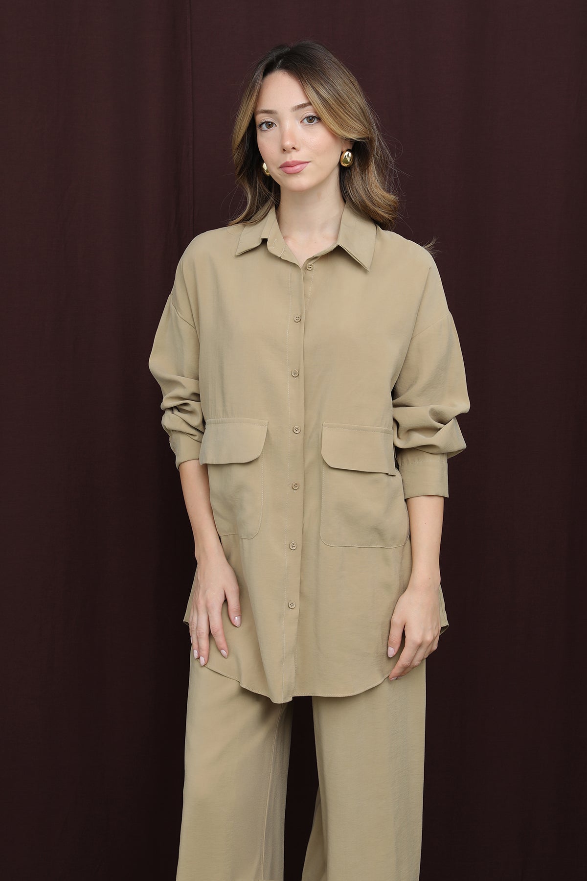 Kadın Cep Detaylı Takım -14361TKS