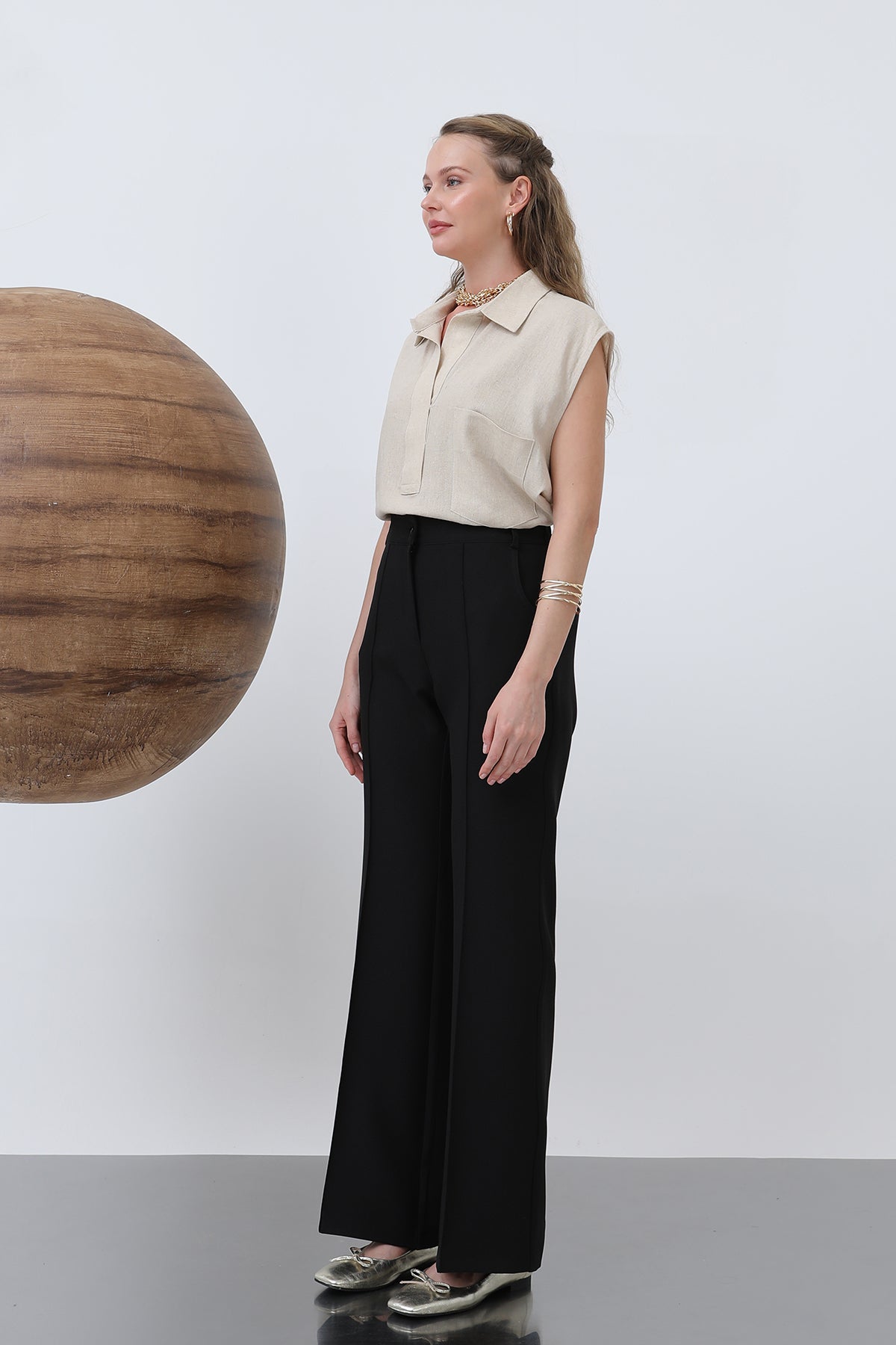 Kadın Nervür Dikişli Pantolon - 18226PNT