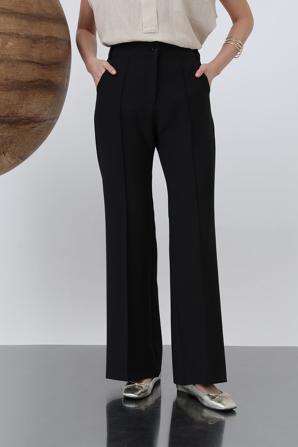 Kadın Nervür Dikişli Pantolon - 18226PNT