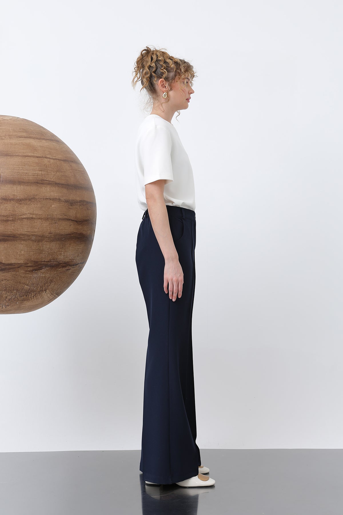 Kadın Nervür Dikişli Pantolon - 18226PNT