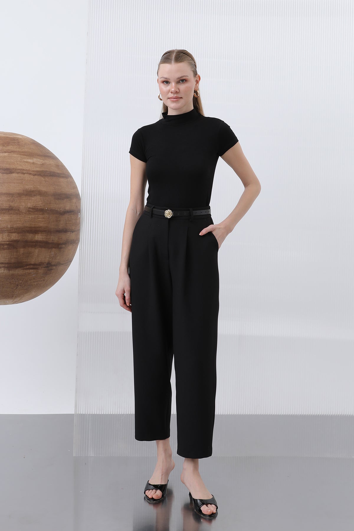 Kadın Pileli Pantolon - 18227PNT