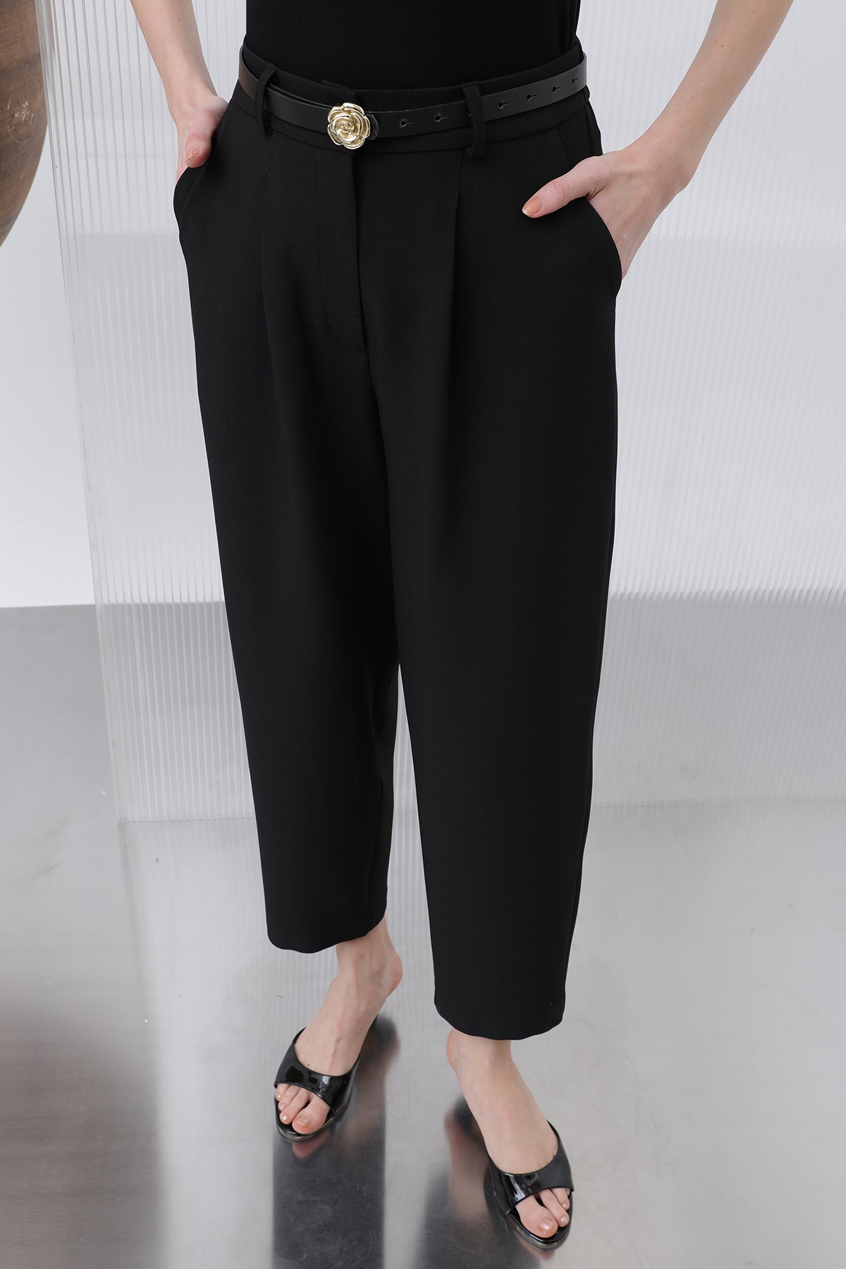 Kadın Pileli Pantolon - 18227PNT