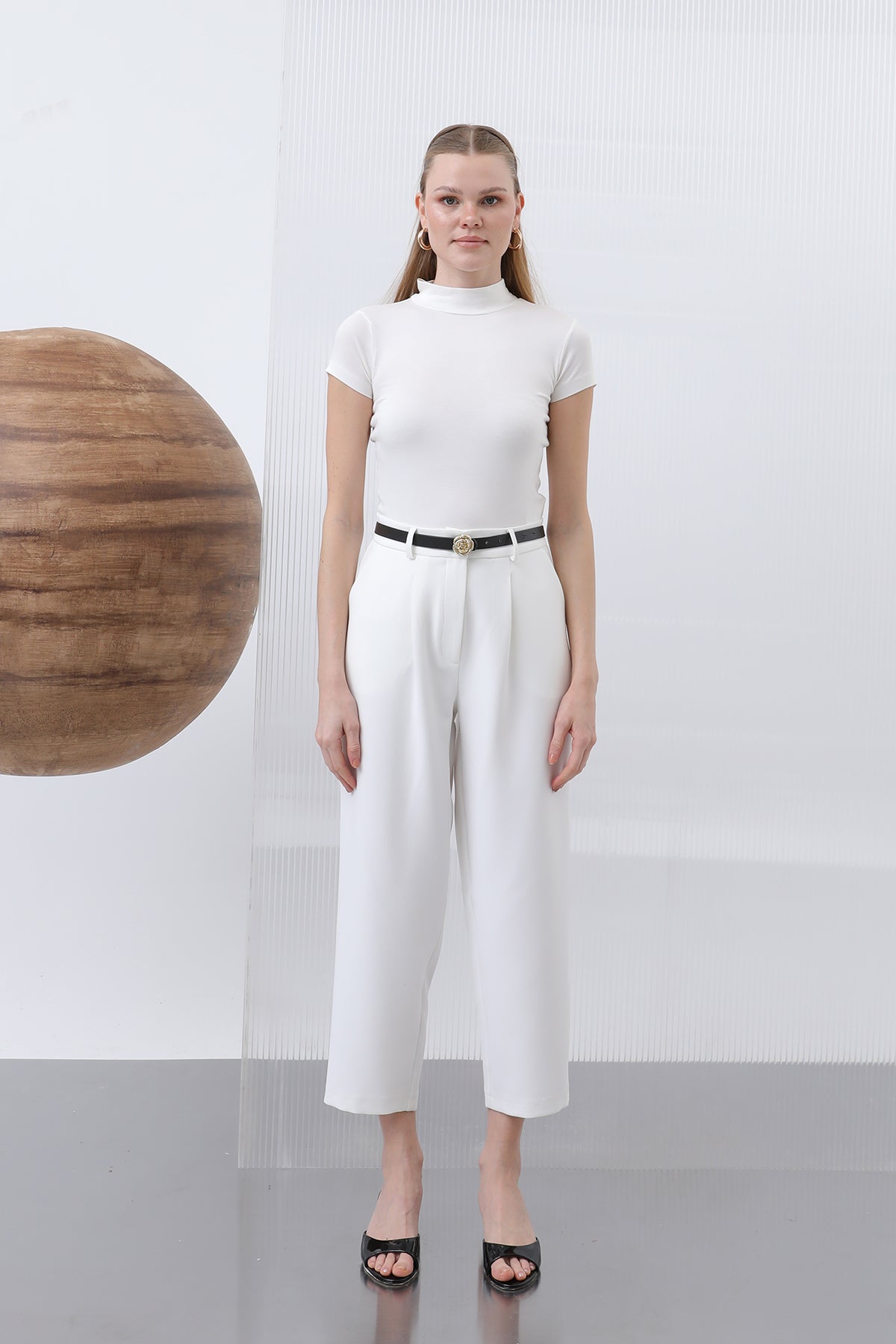 Kadın Pileli Pantolon - 18227PNT