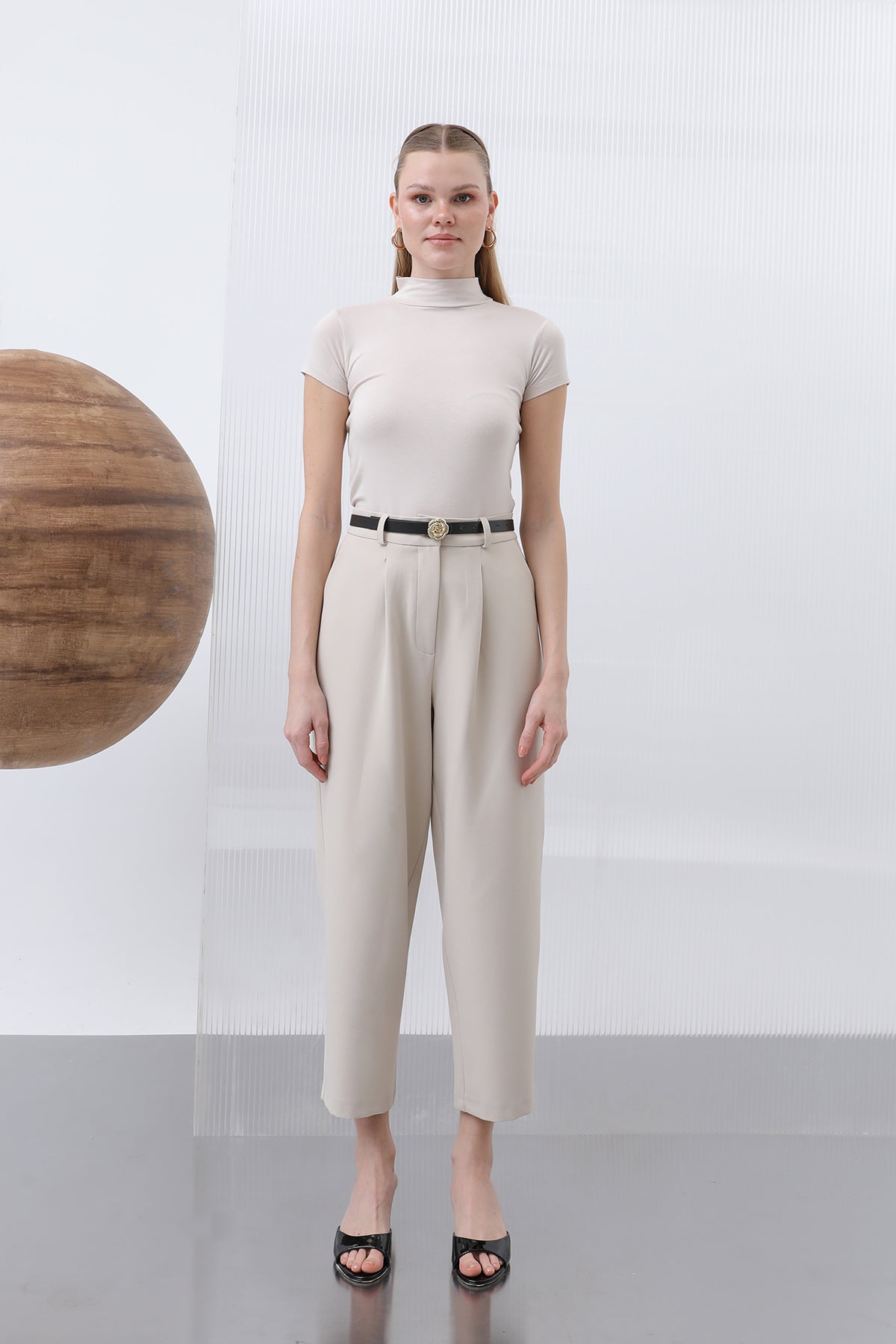 Kadın Pileli Pantolon - 18227PNT