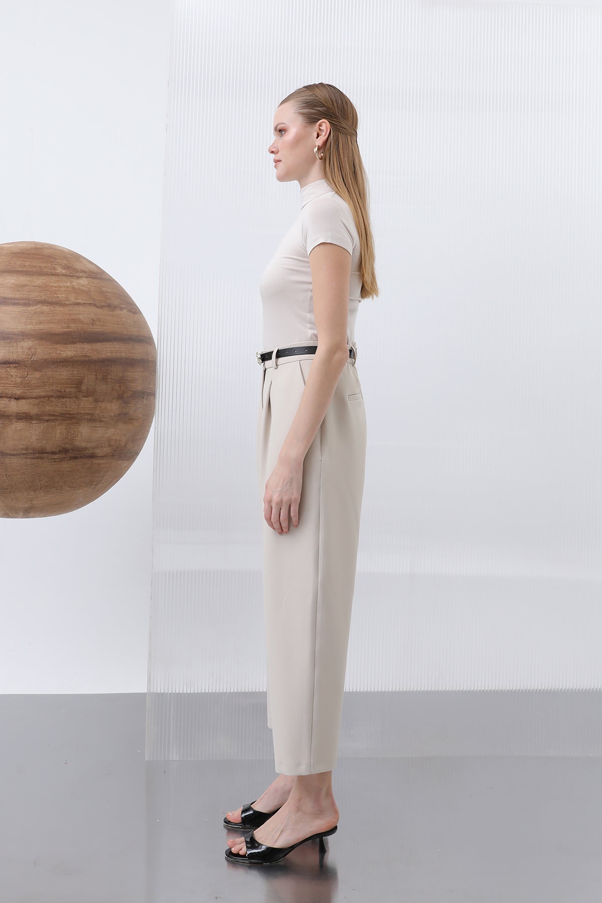 Kadın Pileli Pantolon - 18227PNT