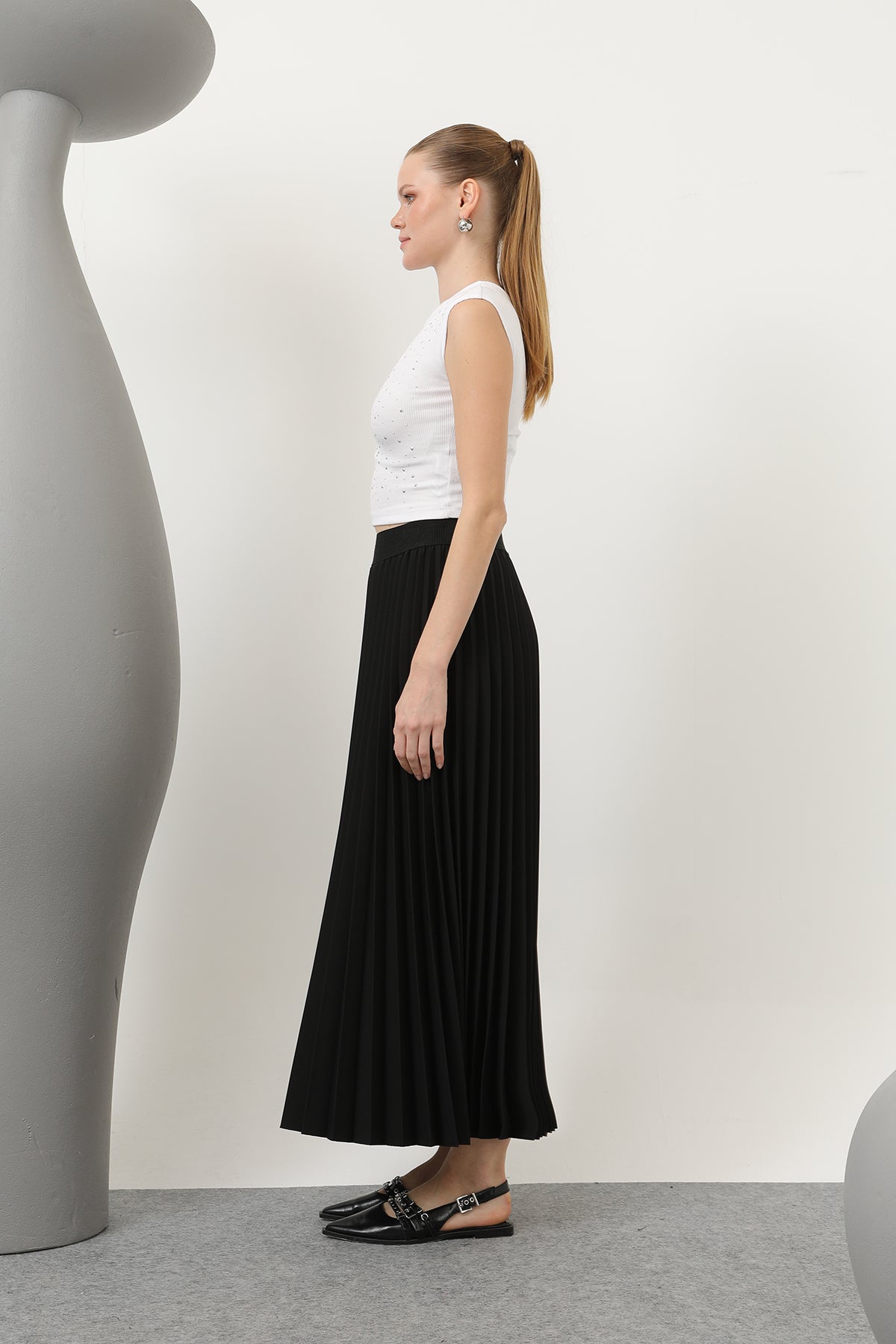 Kadın Pliseli Etek - 18232RTK