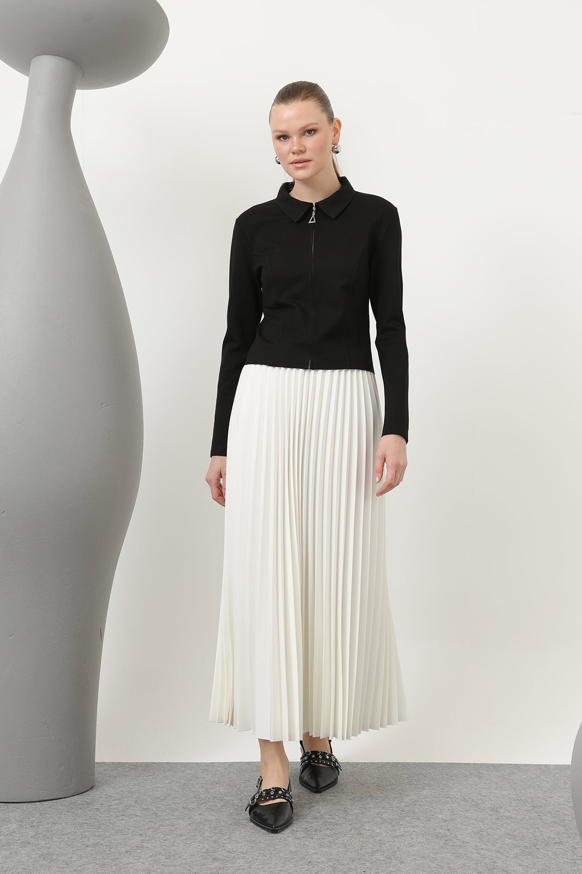 Kadın Pliseli Etek - 18232RTK