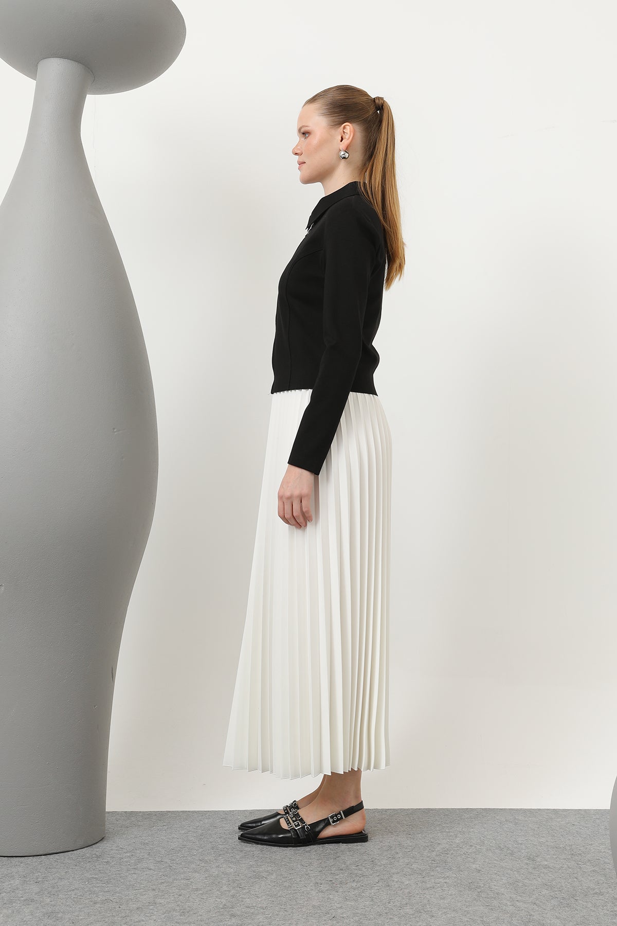 Kadın Pliseli Etek - 18232RTK