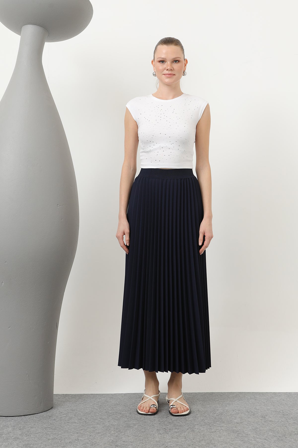 Kadın Pliseli Etek - 18232RTK