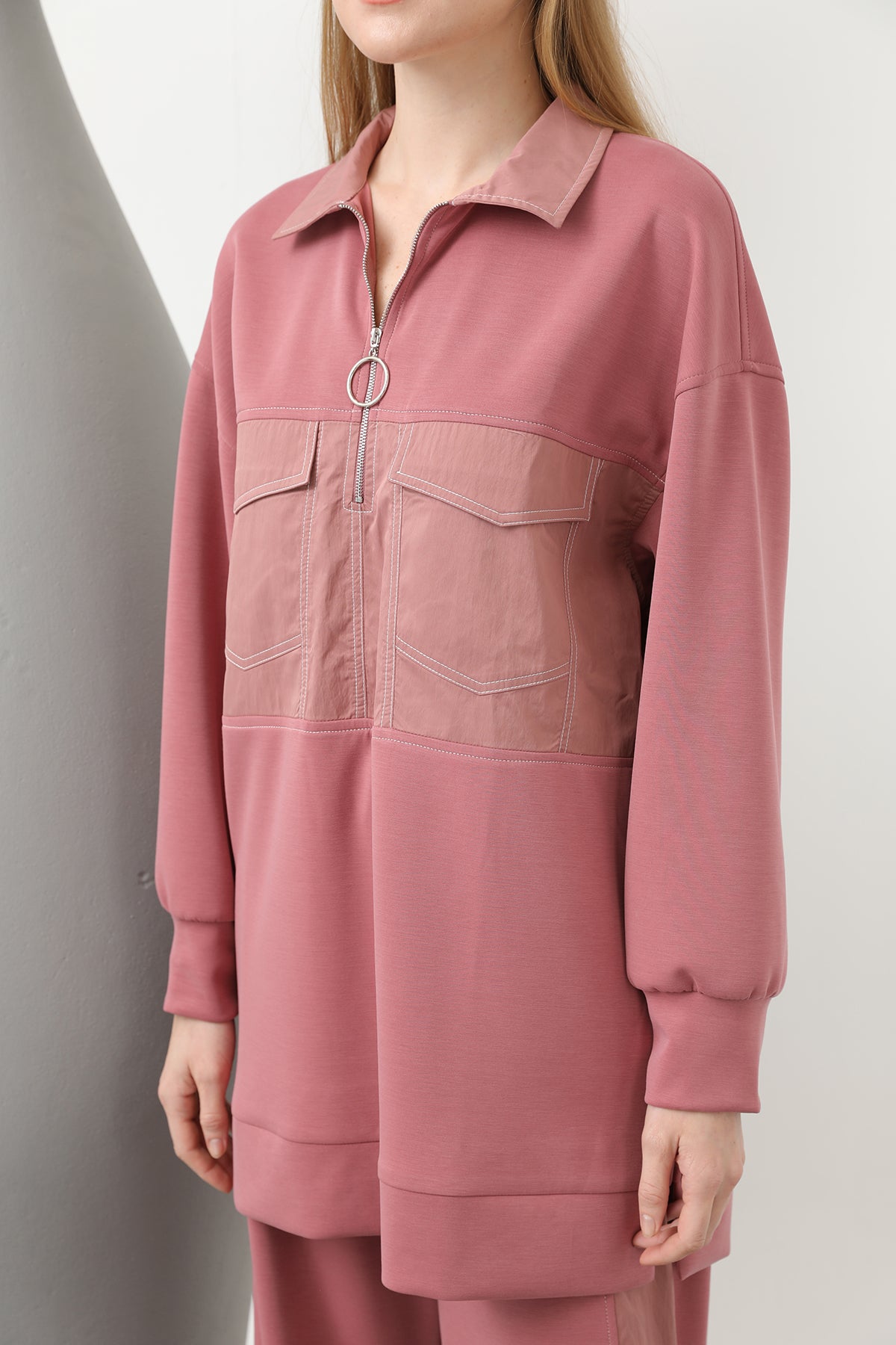 Kadın Dikiş Detaylı Cepli Takım - 20602TKS