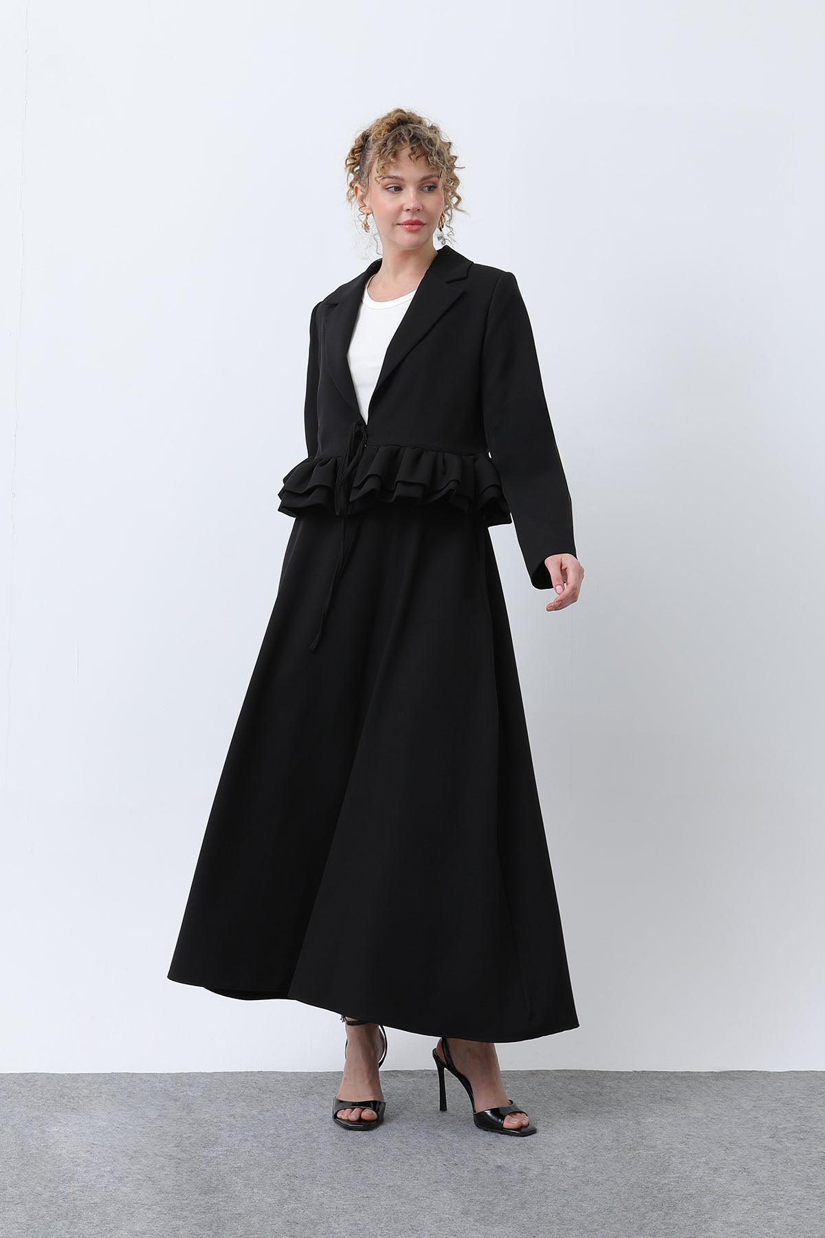 Kadın Volan Detaylı Ceketli Takım - 20650TKS