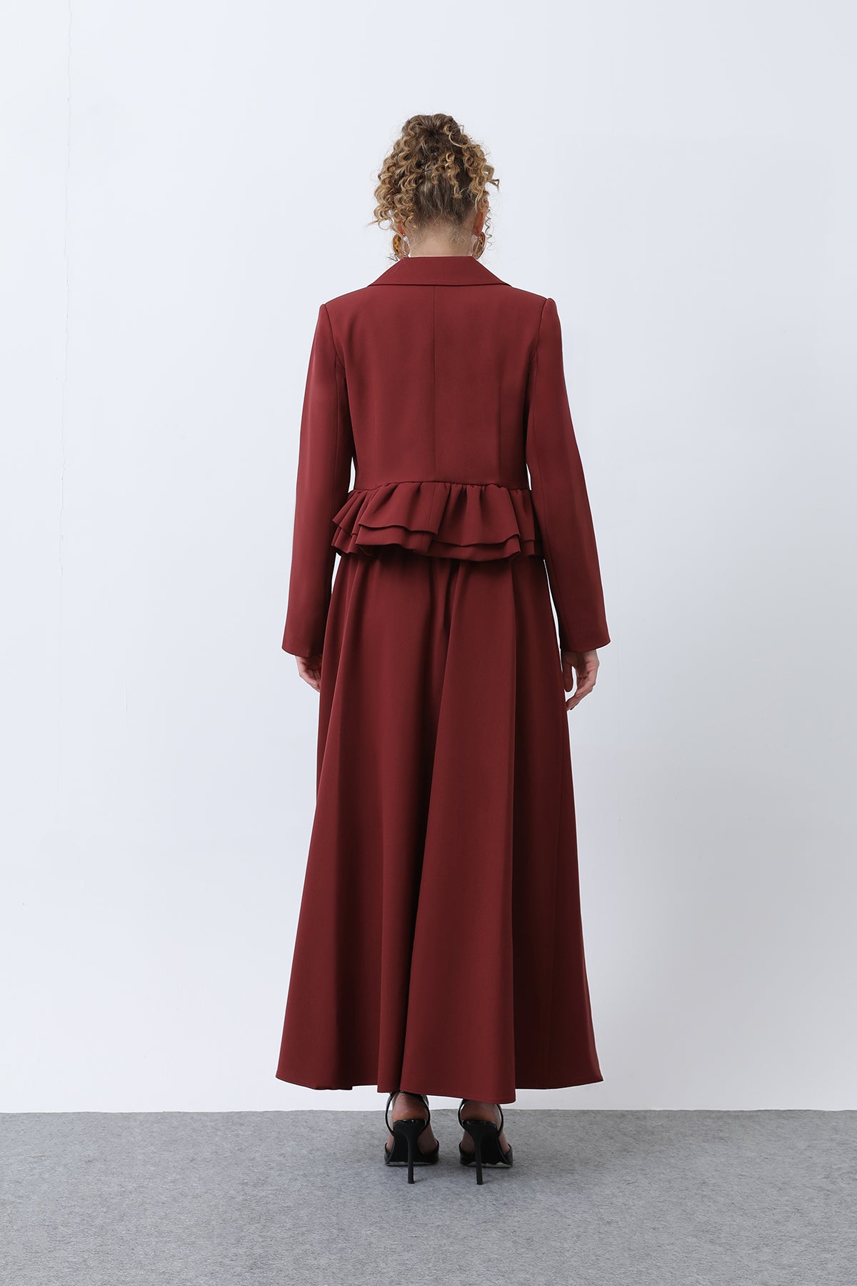 Kadın Volan Detaylı Ceketli Takım - 20650TKS