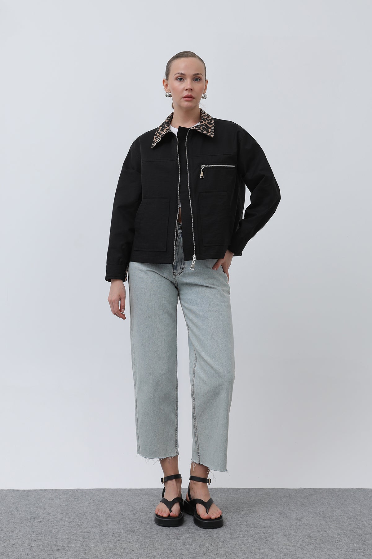 Kadın Garni Detaylı Kısa Ceket -32115CKT