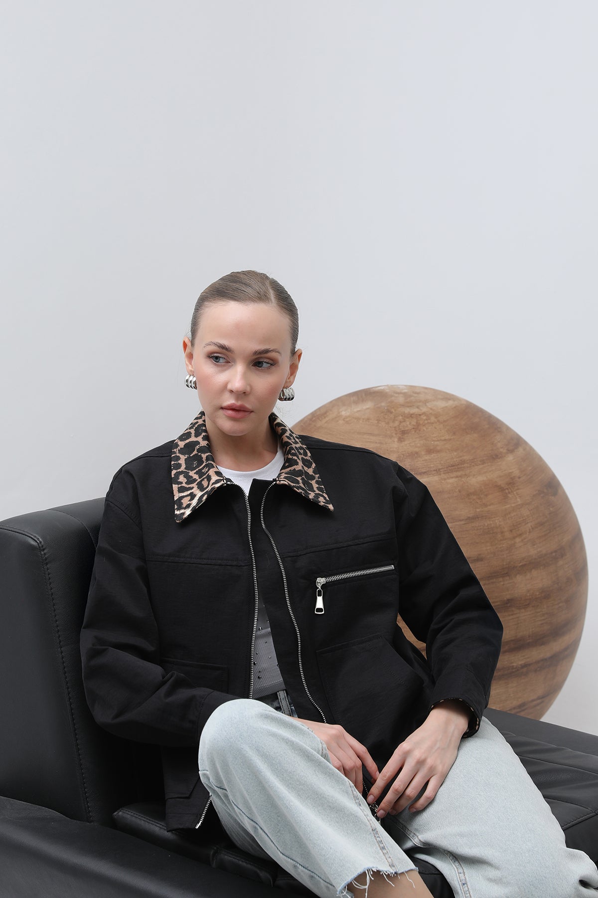 Kadın Garni Detaylı Kısa Ceket -32115CKT