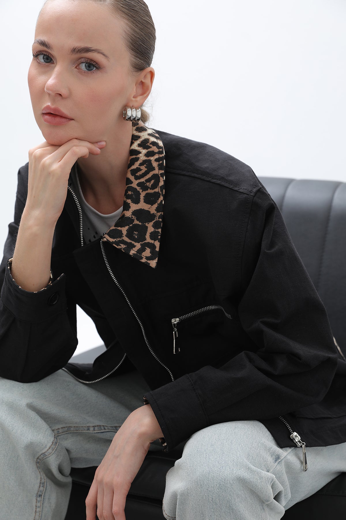 Kadın Garni Detaylı Kısa Ceket -32115CKT