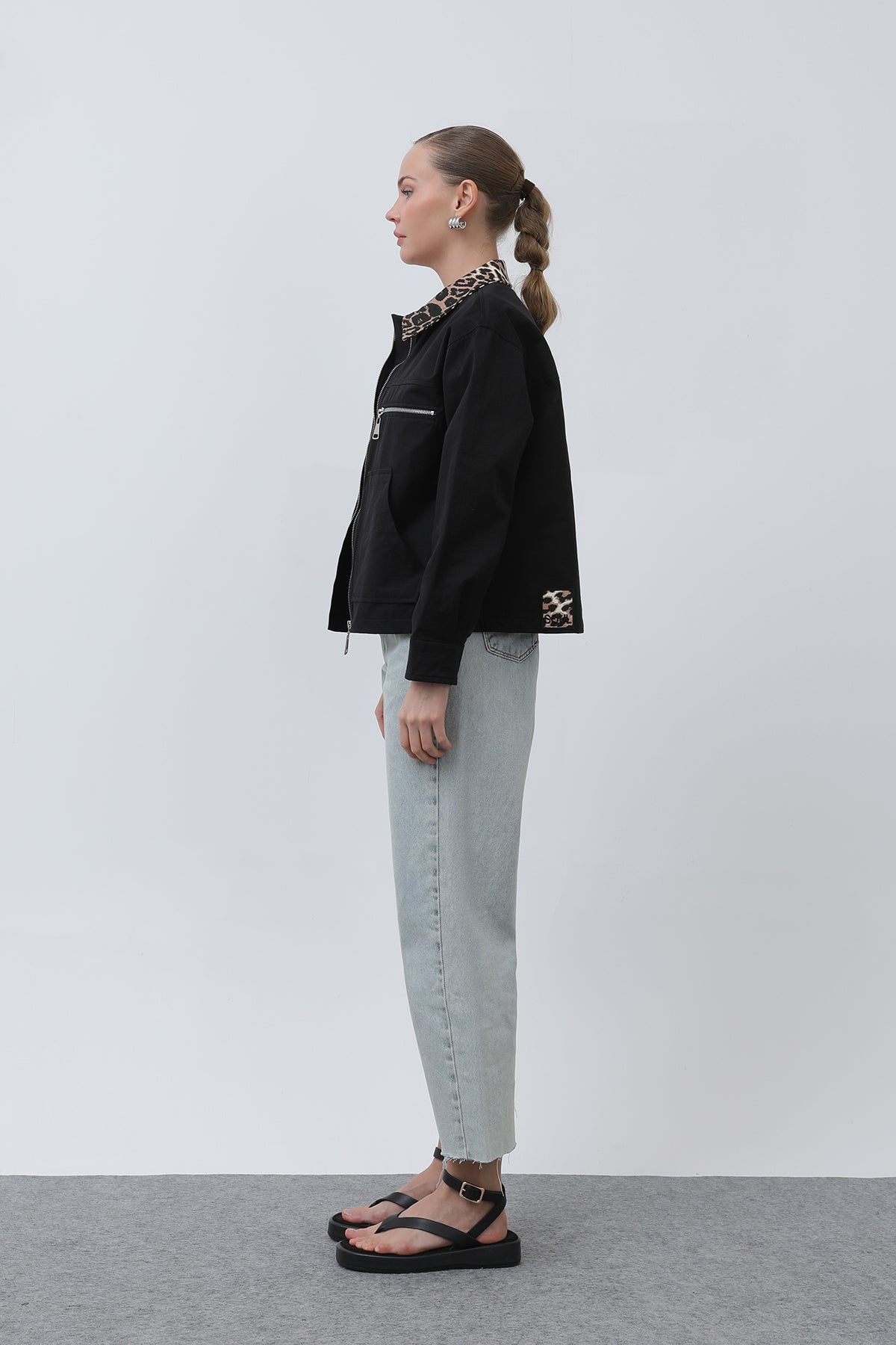 Kadın Garni Detaylı Kısa Ceket -32115CKT