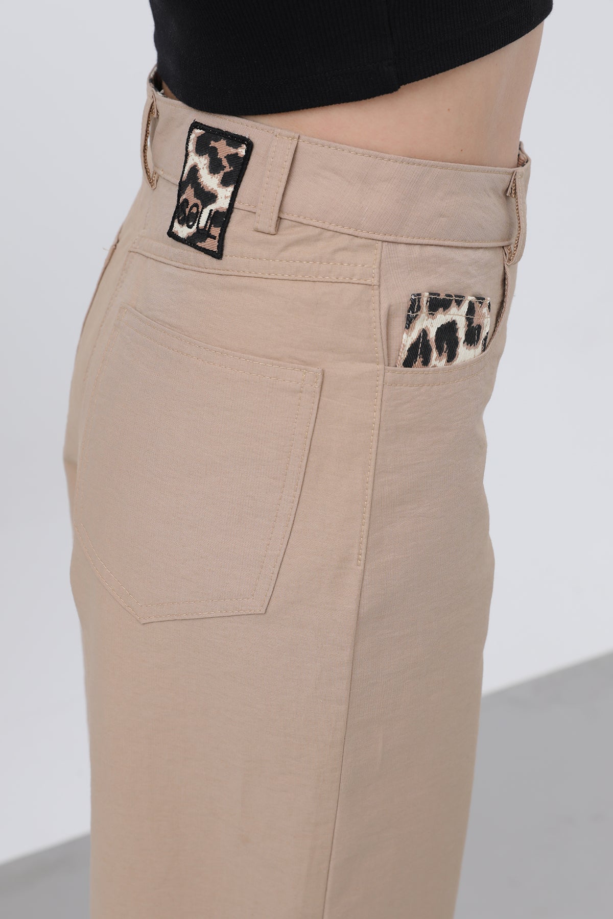 Kadın Cep Detaylı  Bol Pantolon - 32116PNT