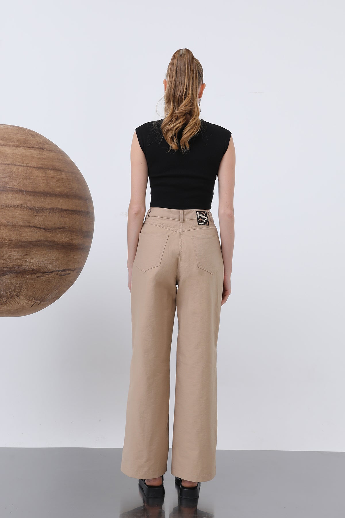 Kadın Cep Detaylı  Bol Pantolon - 32116PNT