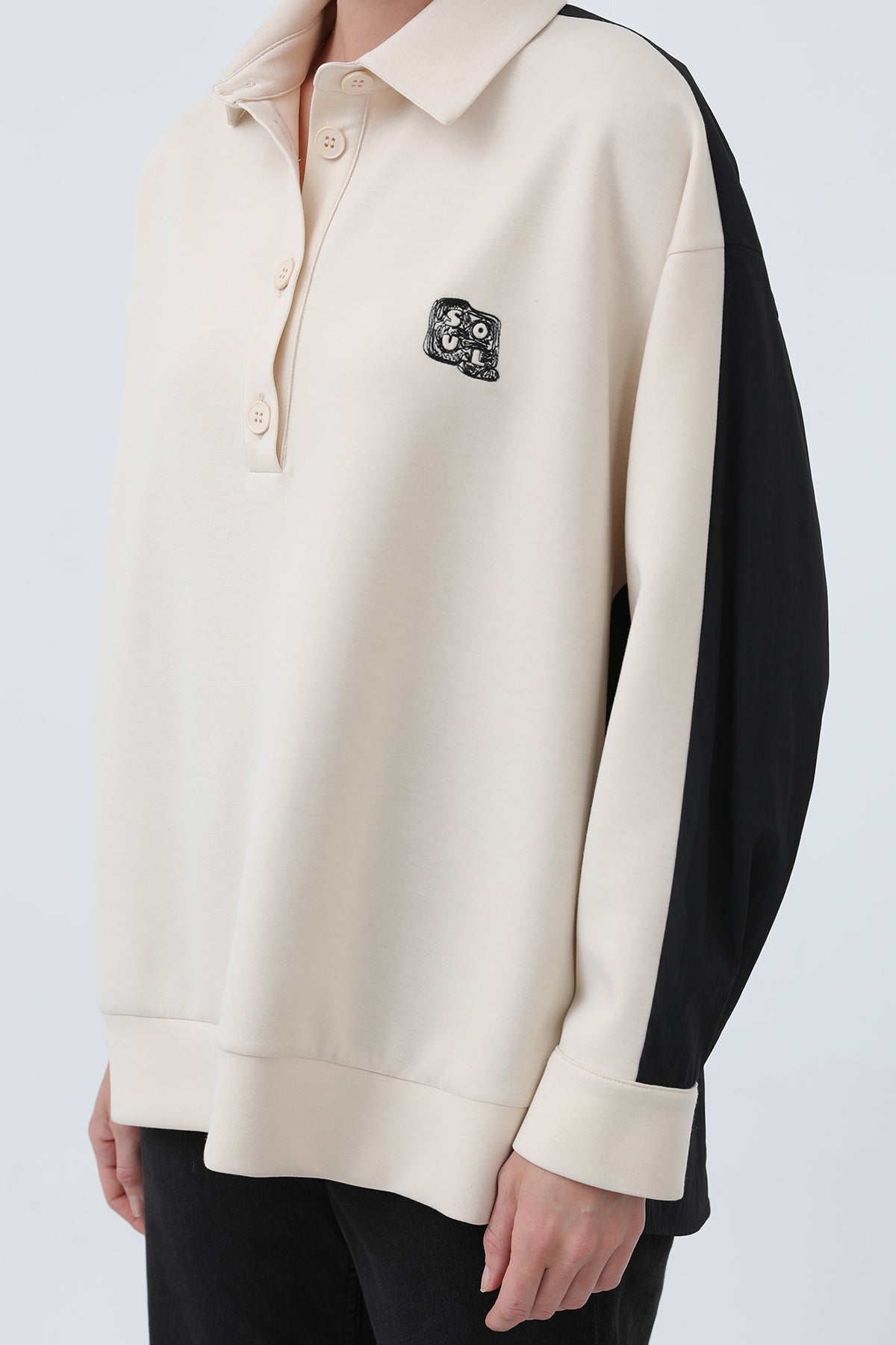 Kadın Önü Nakış Arkası Paraşüt Gömlek -32120GML