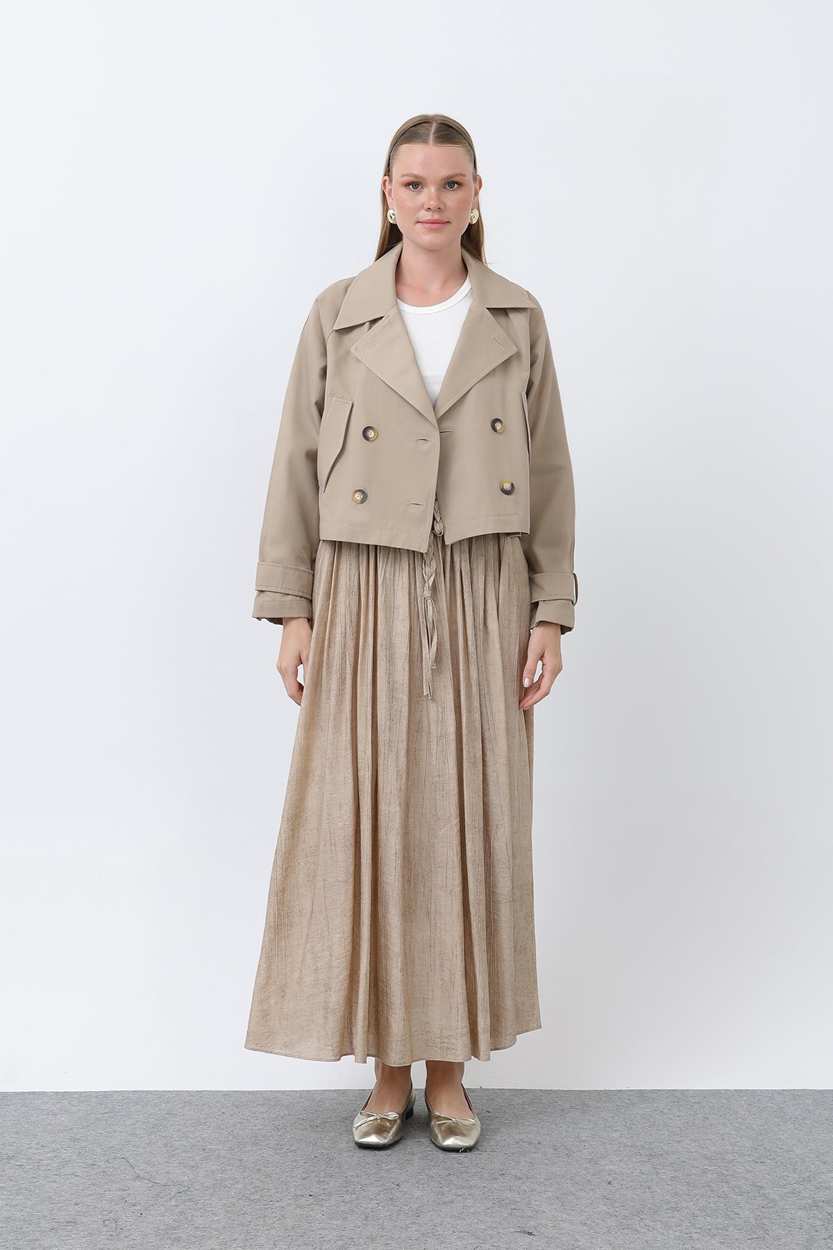 Kadın Kısa Trench - 32123TRC