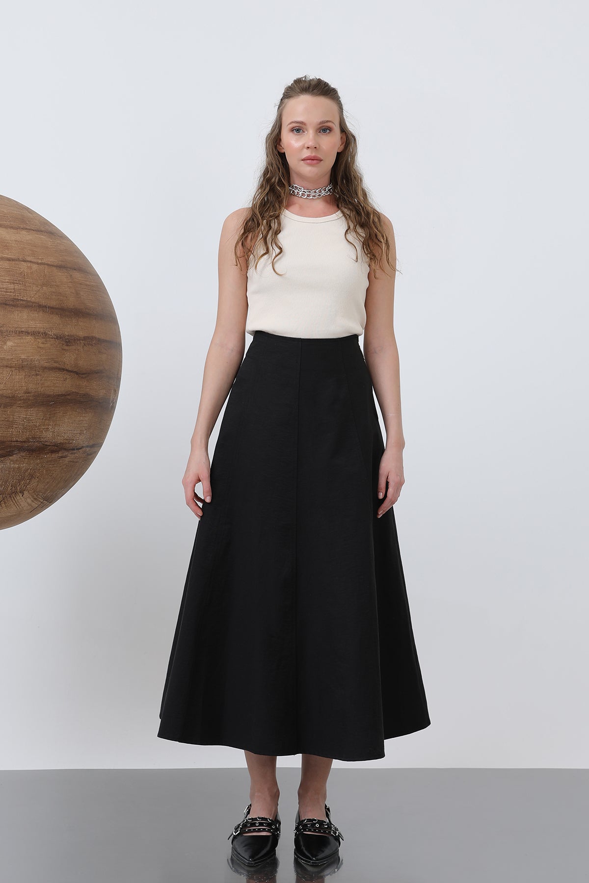 Kadın Kloş Uzun Etek -32136ETK