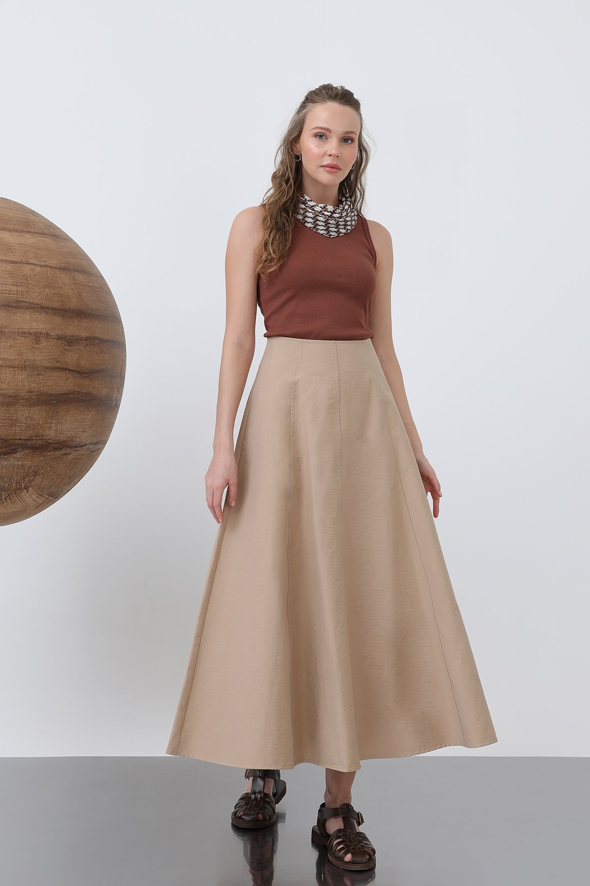 Kadın Kloş Uzun Etek -32136ETK