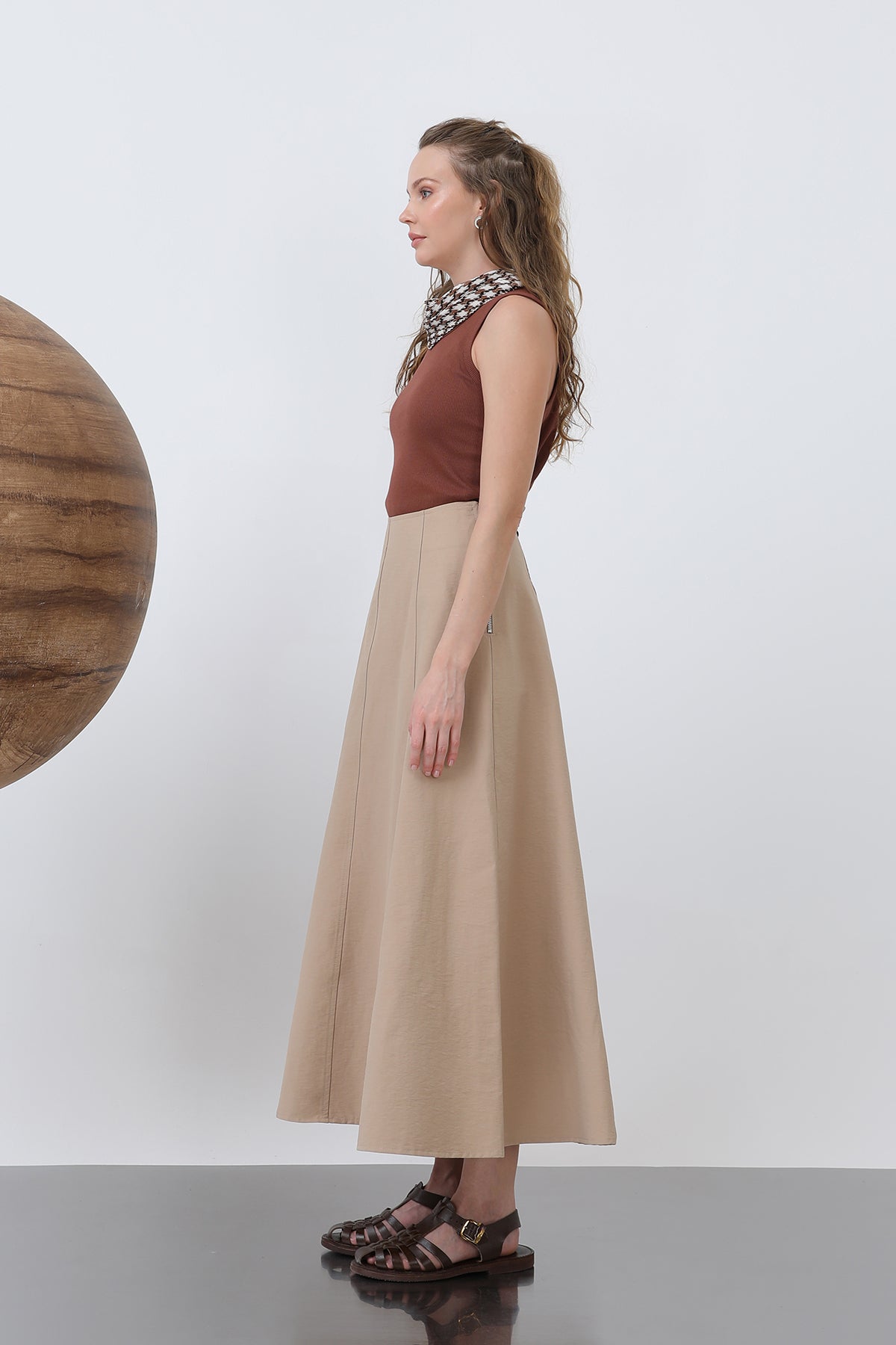 Kadın Kloş Uzun Etek -32136ETK