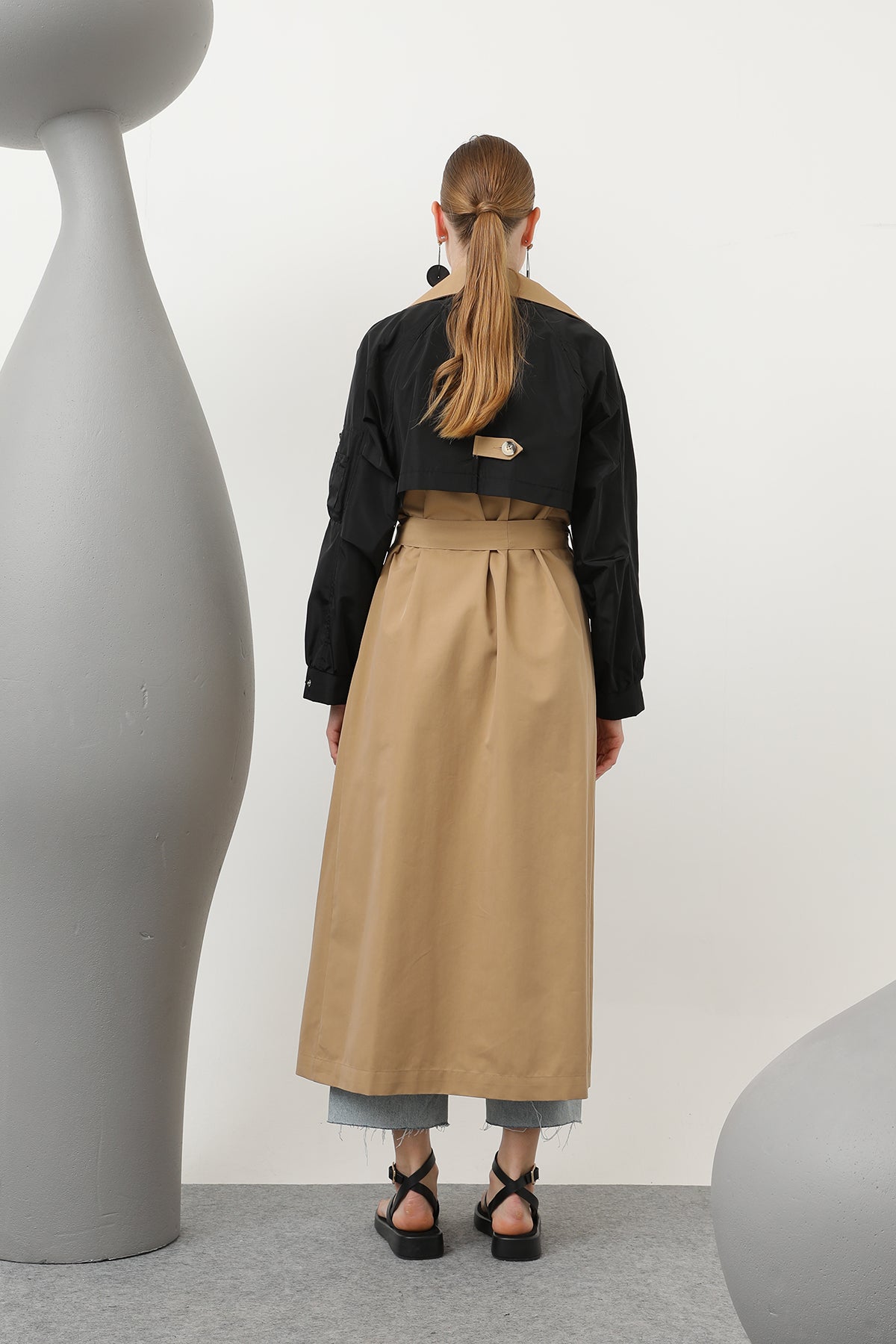 Kadın Kol Fermuar Detaylı Trench - 32138TRC