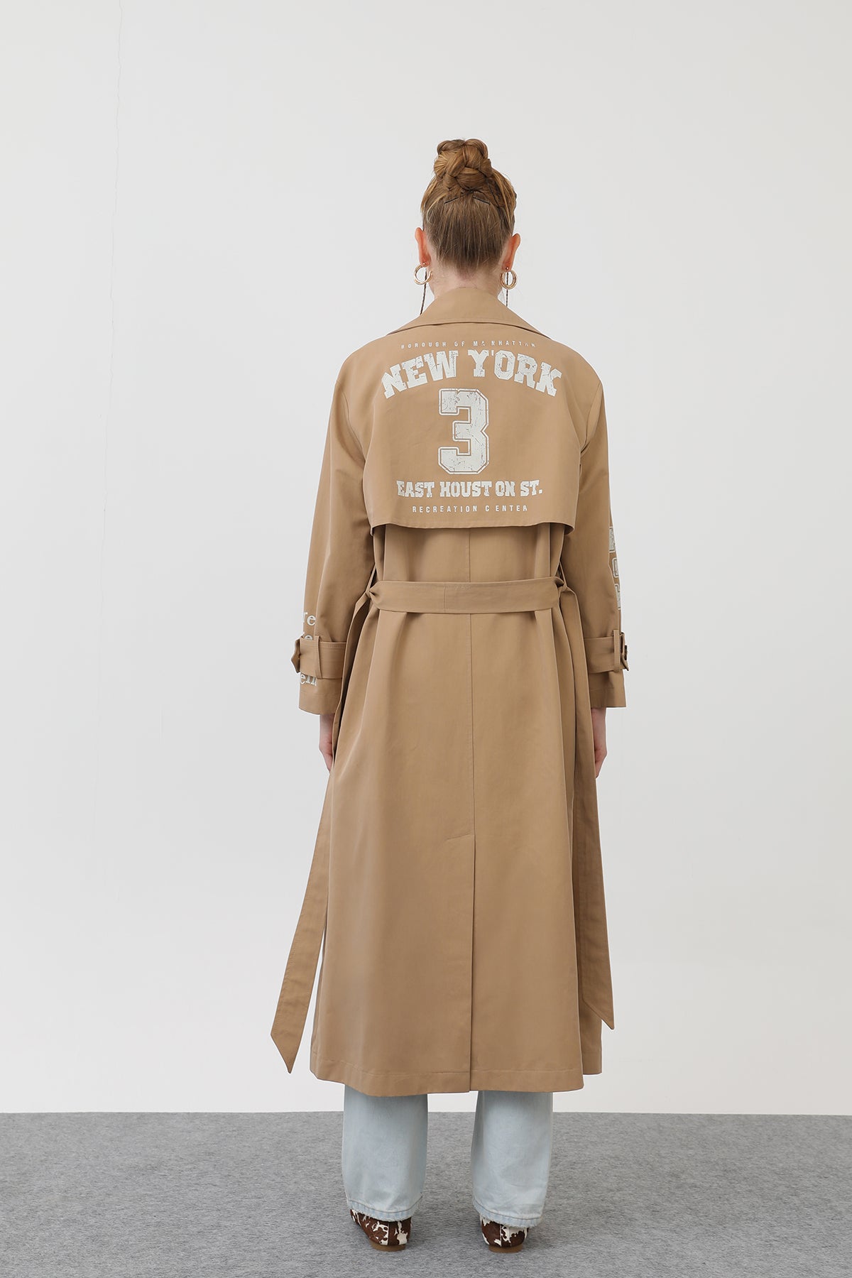 Kadın Baskılı Trench - 32139TRC