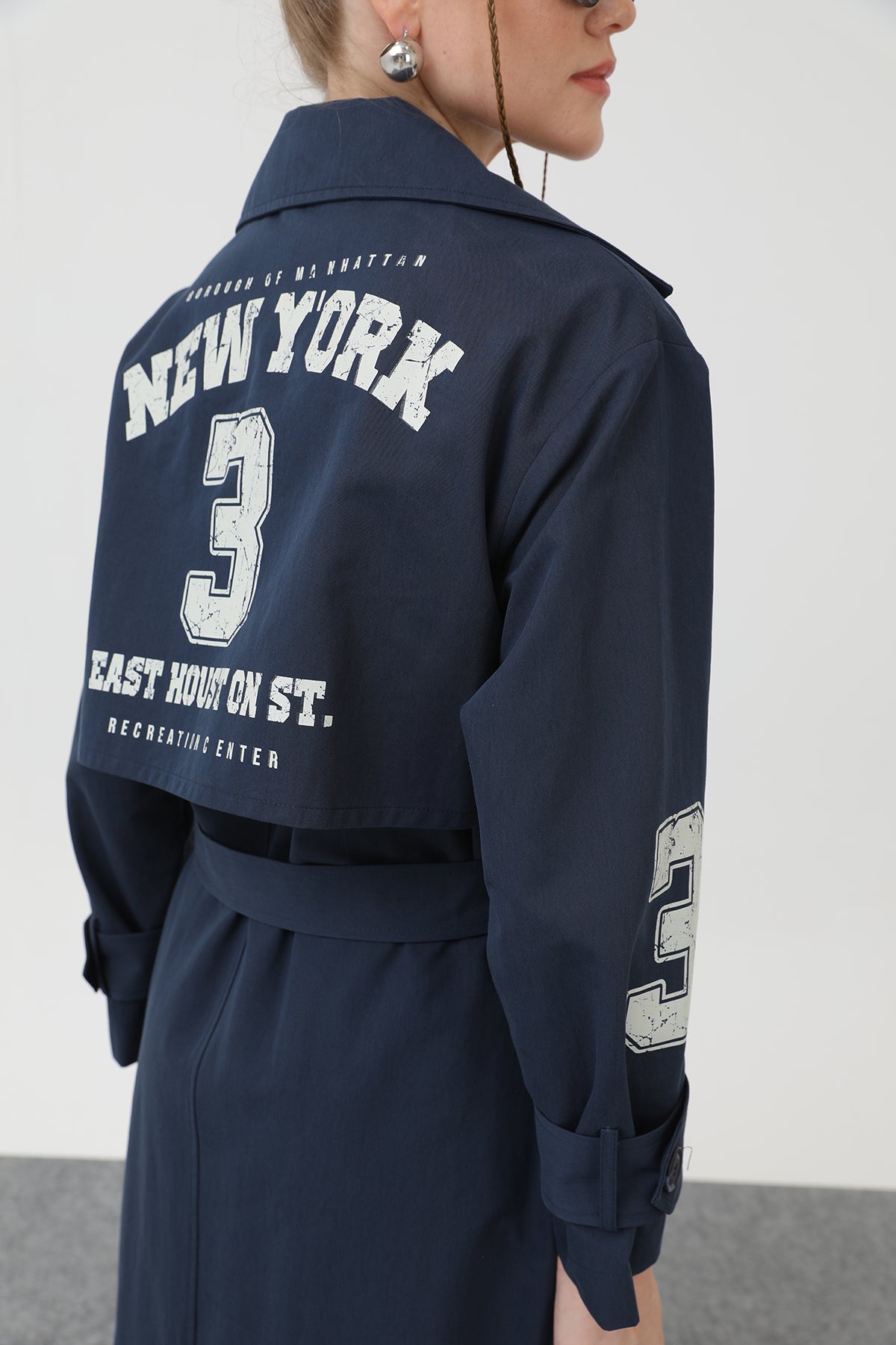 Kadın Baskılı Trench - 32139TRC