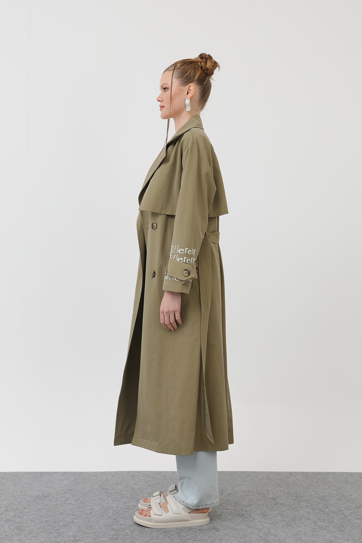 Kadın Baskılı Trench - 32139TRC