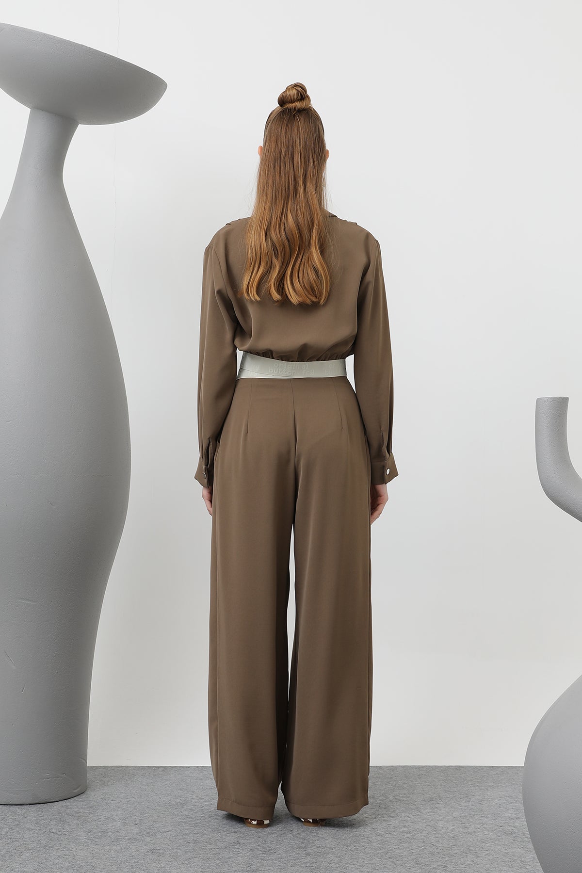 Pileli Lastik Detaylı Ceket - 32145CKT