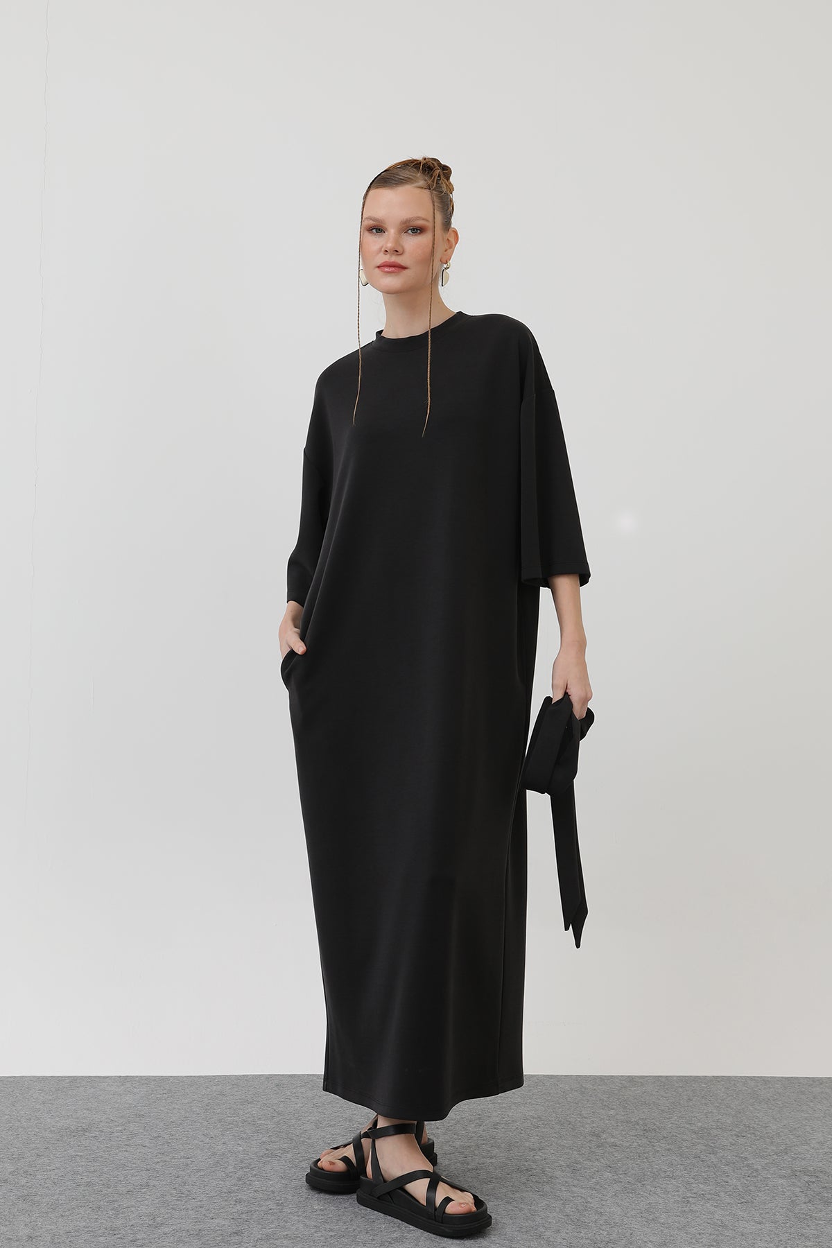Kadın Kuşak Detaylı Basic Elbise - 32170ELB