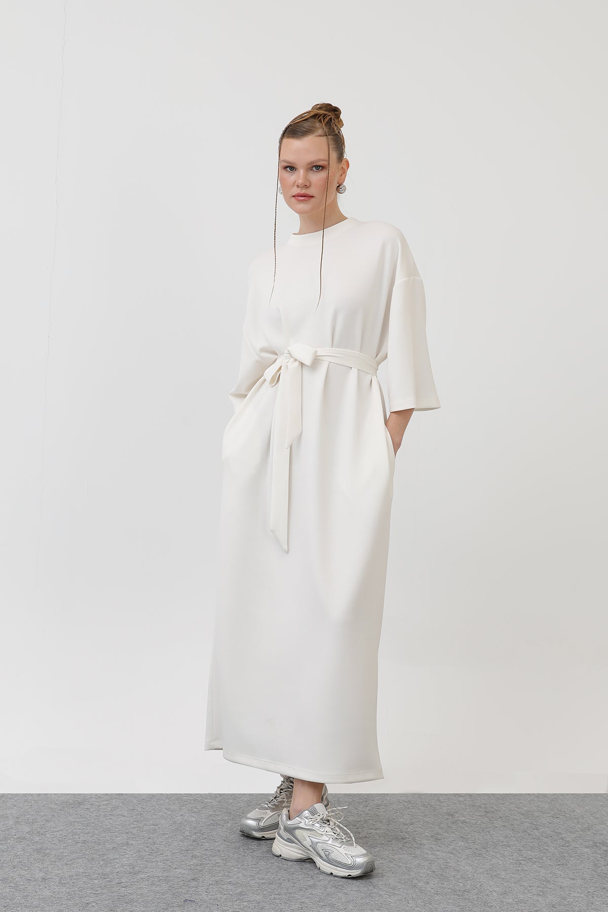 Kadın Kuşak Detaylı Basic Elbise - 32170ELB