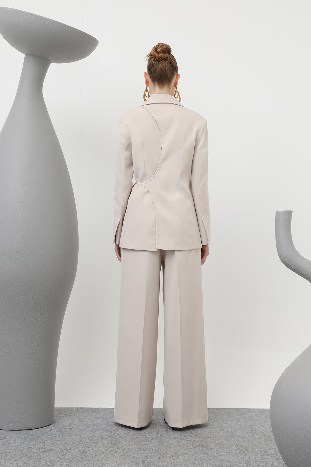 Kadın Biye Bağlamalı Blazer Ceket - 32173CKT