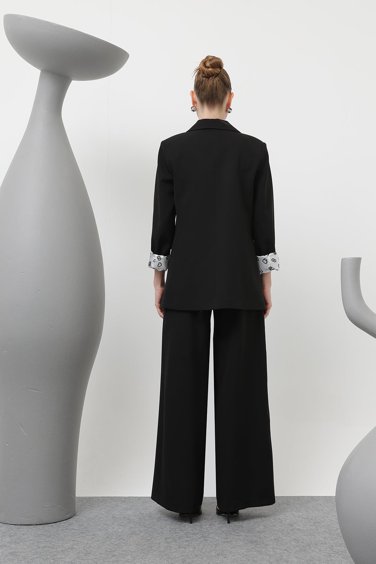 Kadın Desenli Astar Detaylı Pantolon - 32186PNT