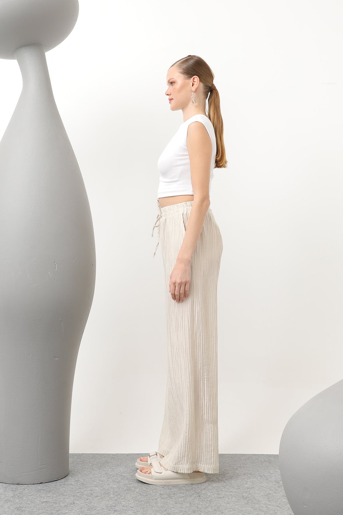 Kadın Basic Lastikli Pantolon - 32213PNT