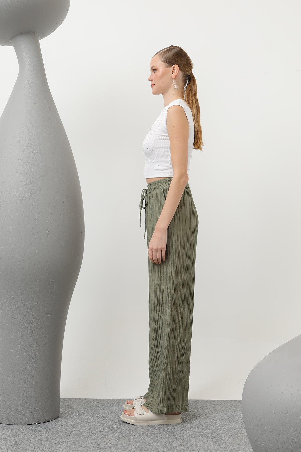 Kadın Basic Lastikli Pantolon - 32213PNT