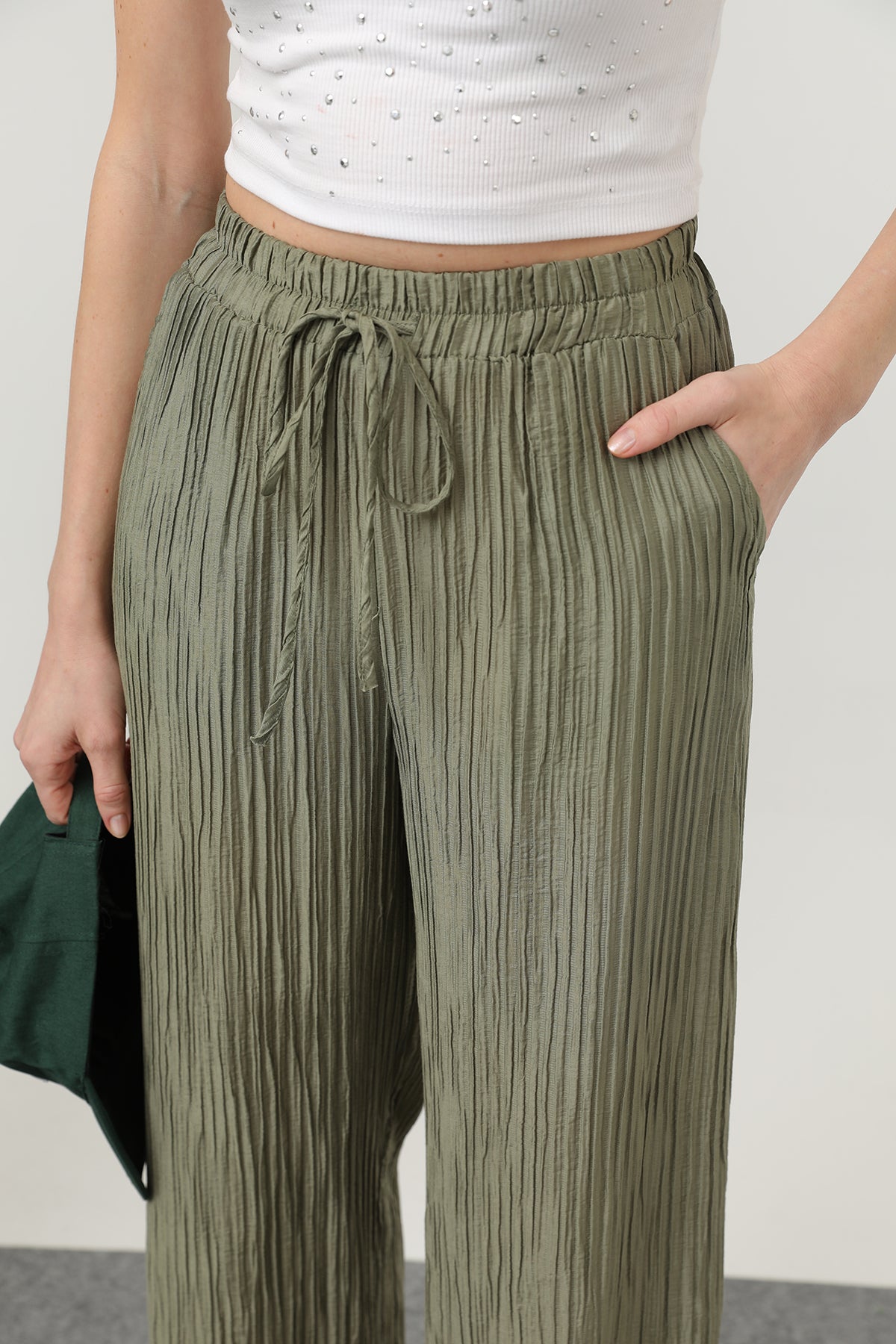 Kadın Basic Lastikli Pantolon - 32213PNT