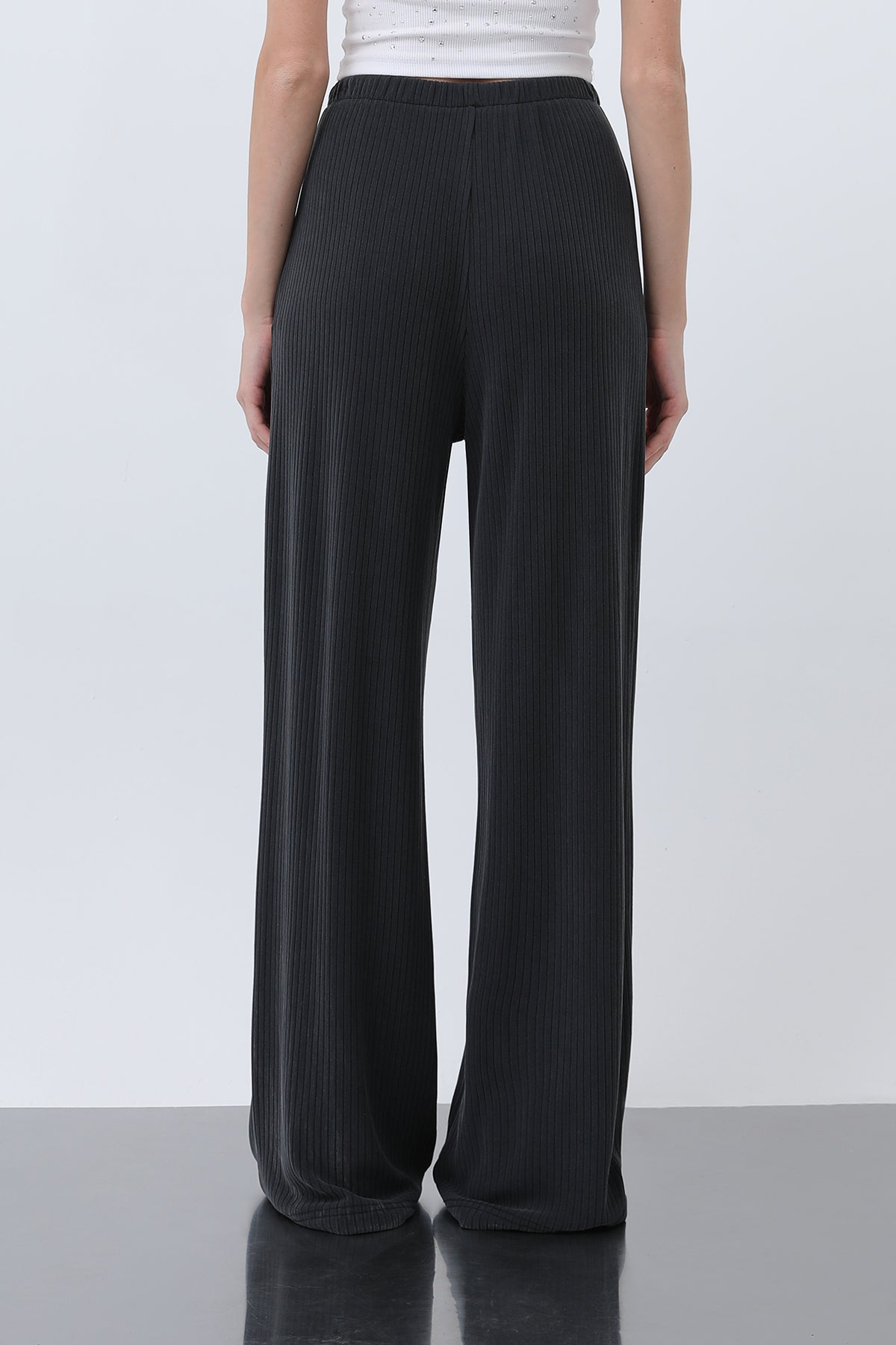 Kadın Fitilli Belden Bağlamalı Pantolon -32224PNT